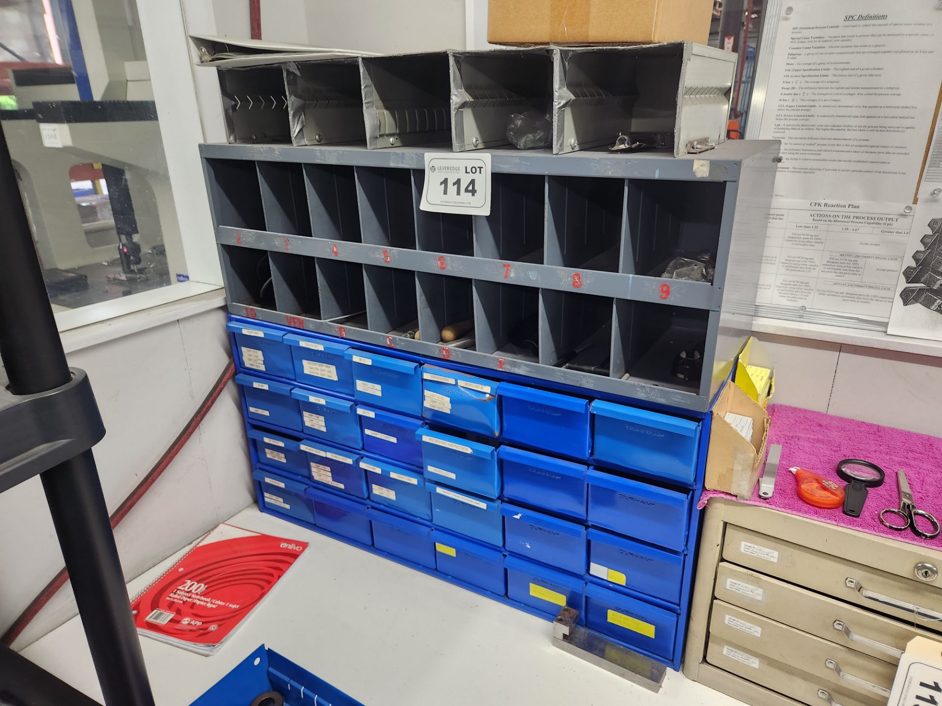 Lot of Pigeon Holes and Drawers