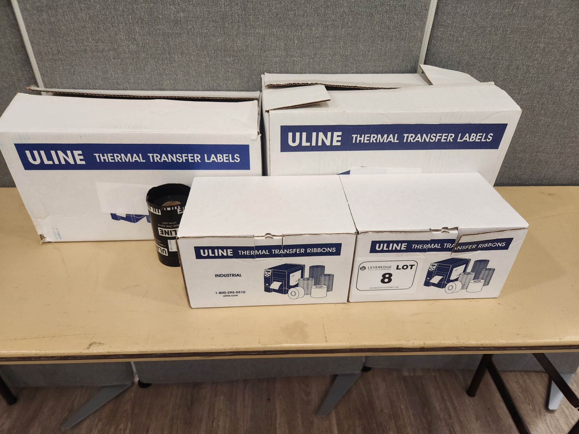 Lot of Uline Thermal Transfer Labels and Ribbons