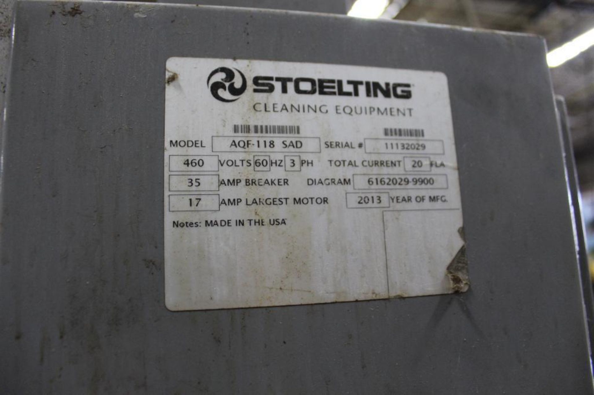 2013 Stoelting Model: AQF-118 Aquaforce 3-Stage Stainless Steel Conveyor Type Heated Dryer - Image 6 of 6