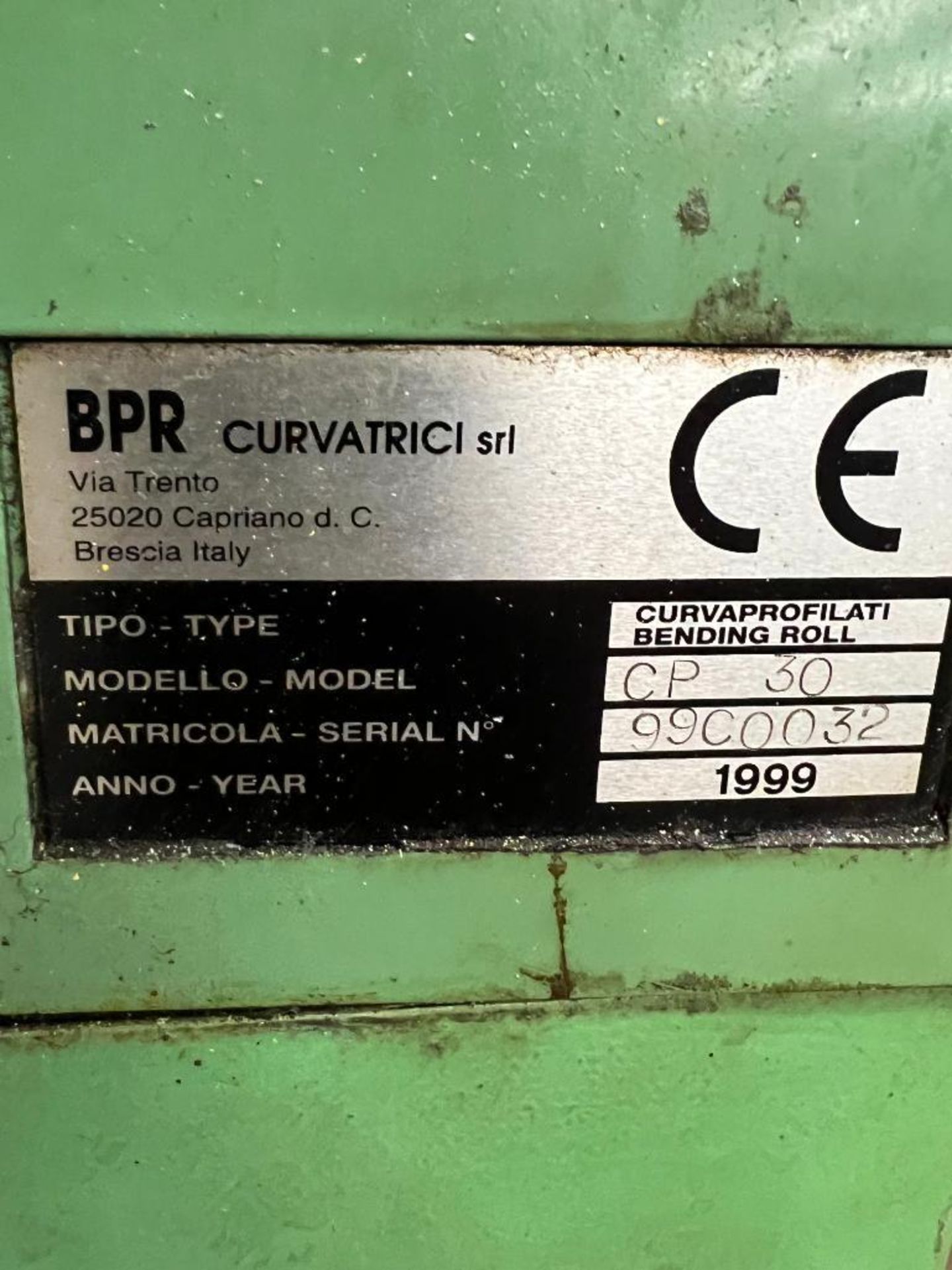 BPR Curvatrici Eagle Model CP30 Bending Machine - Image 4 of 6