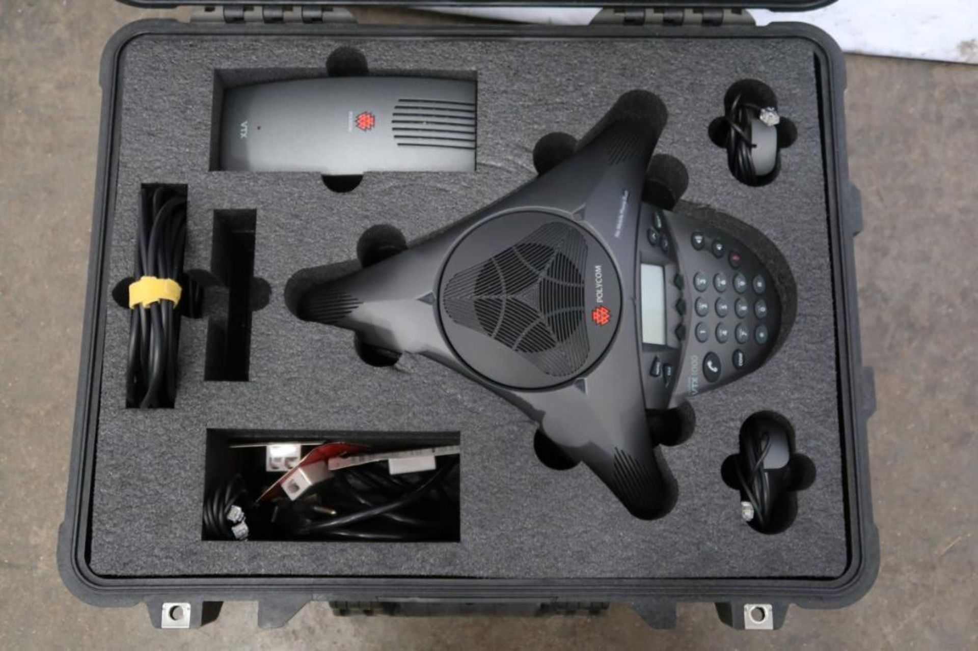 Polycom VTX1000 Phone Conference Phone with Pelican 1560 Hard Plastic Roller Case - Image 4 of 5