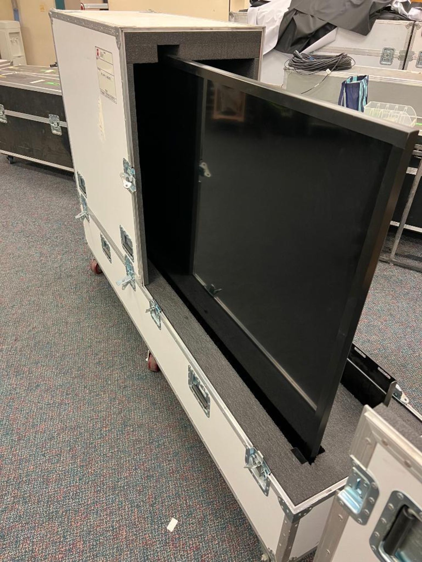 Sharp 90" LCD TV Monitor with MT Cases Rolling Road Case - Image 2 of 11