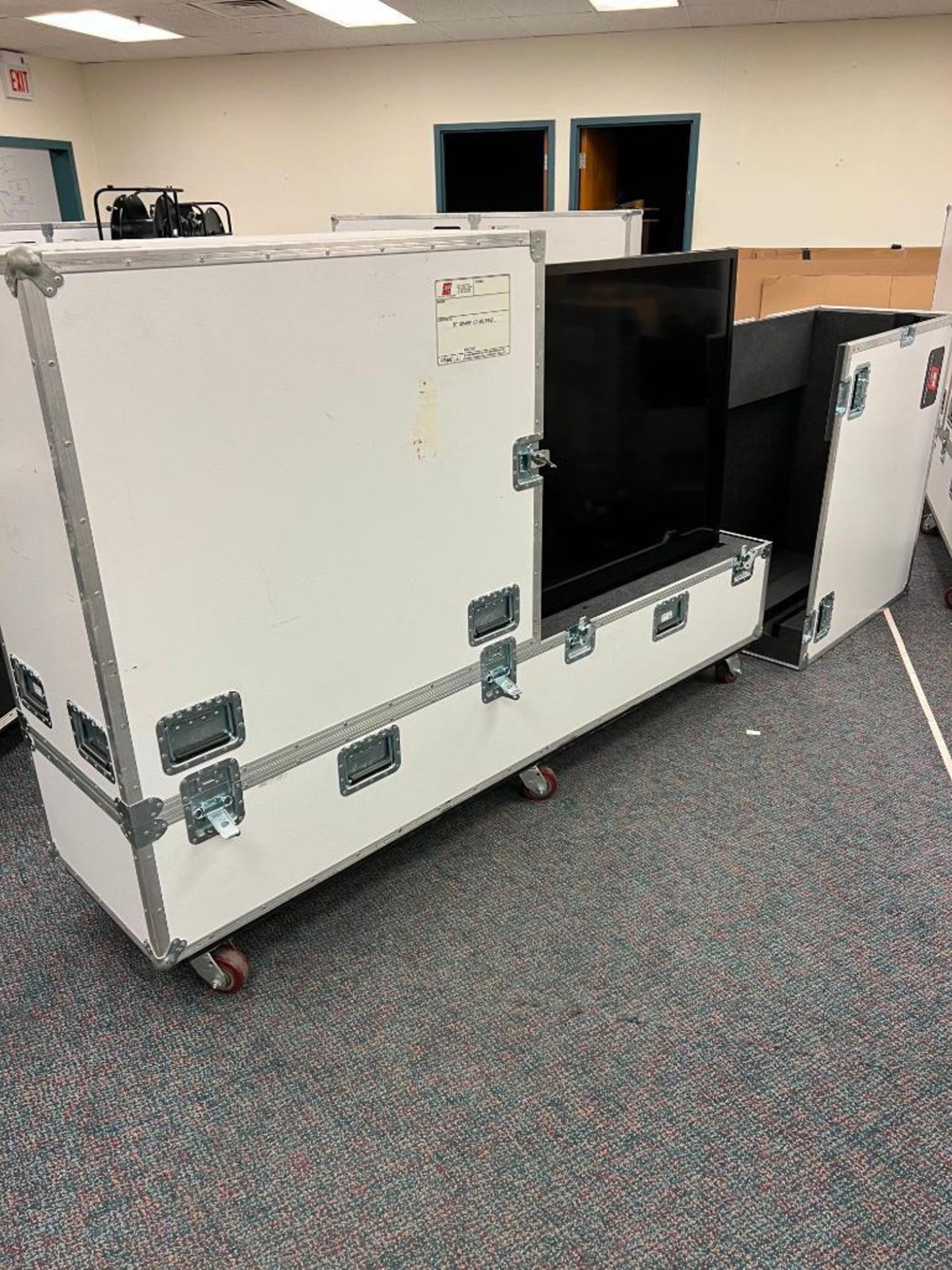 Sharp 90" LCD TV Monitor with MT Cases Rolling Road Case - Image 3 of 11