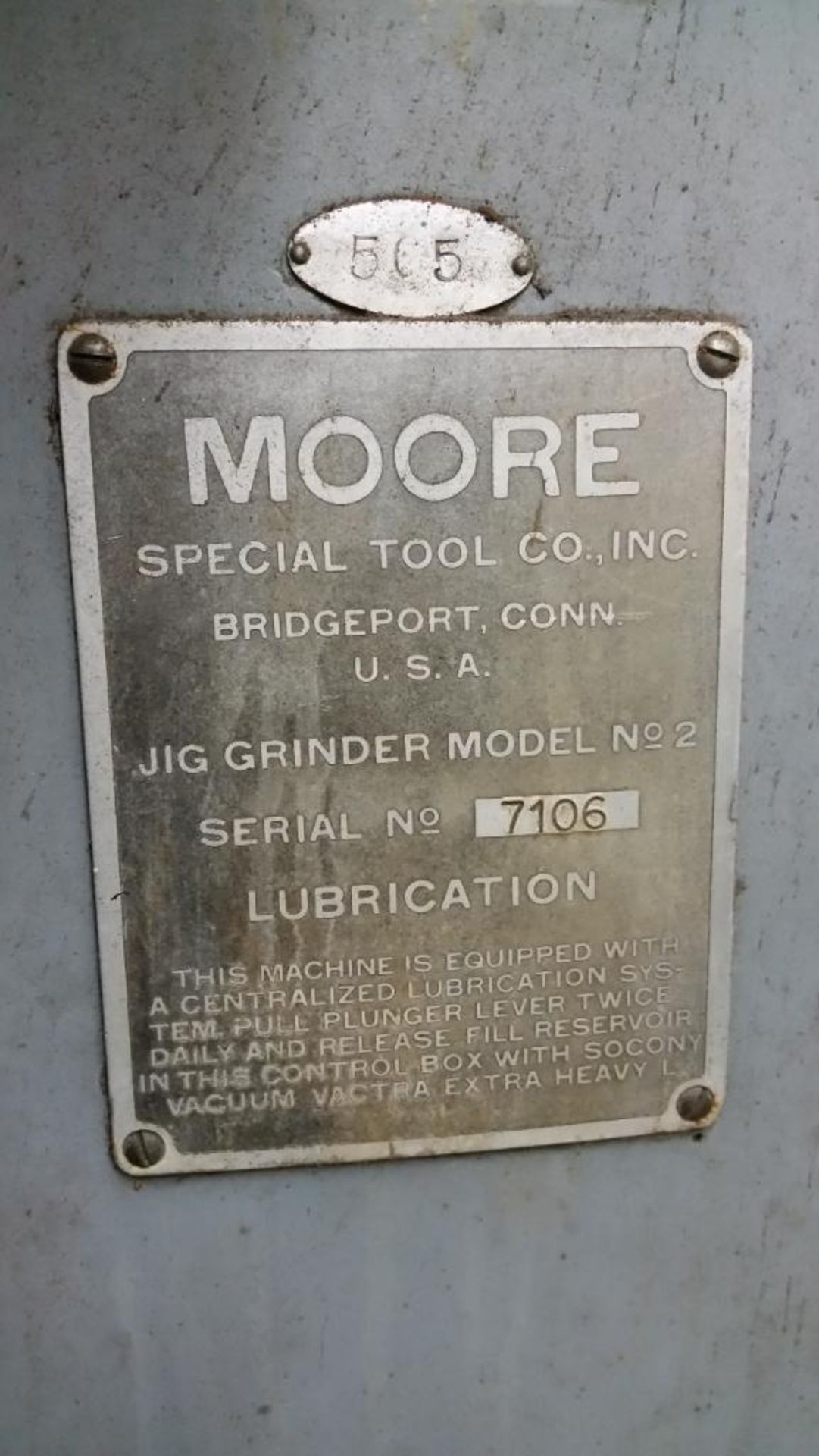 MOORE TOOLS MODEL #2 JIG GRINDER - Image 3 of 3