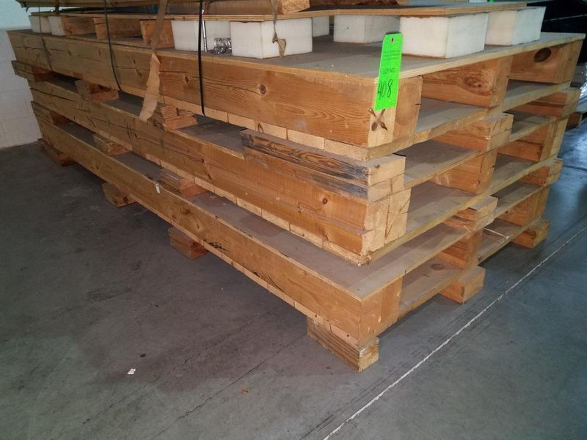 Lot of (6) Heavy Duty Wood Pallets, 48" x 125"