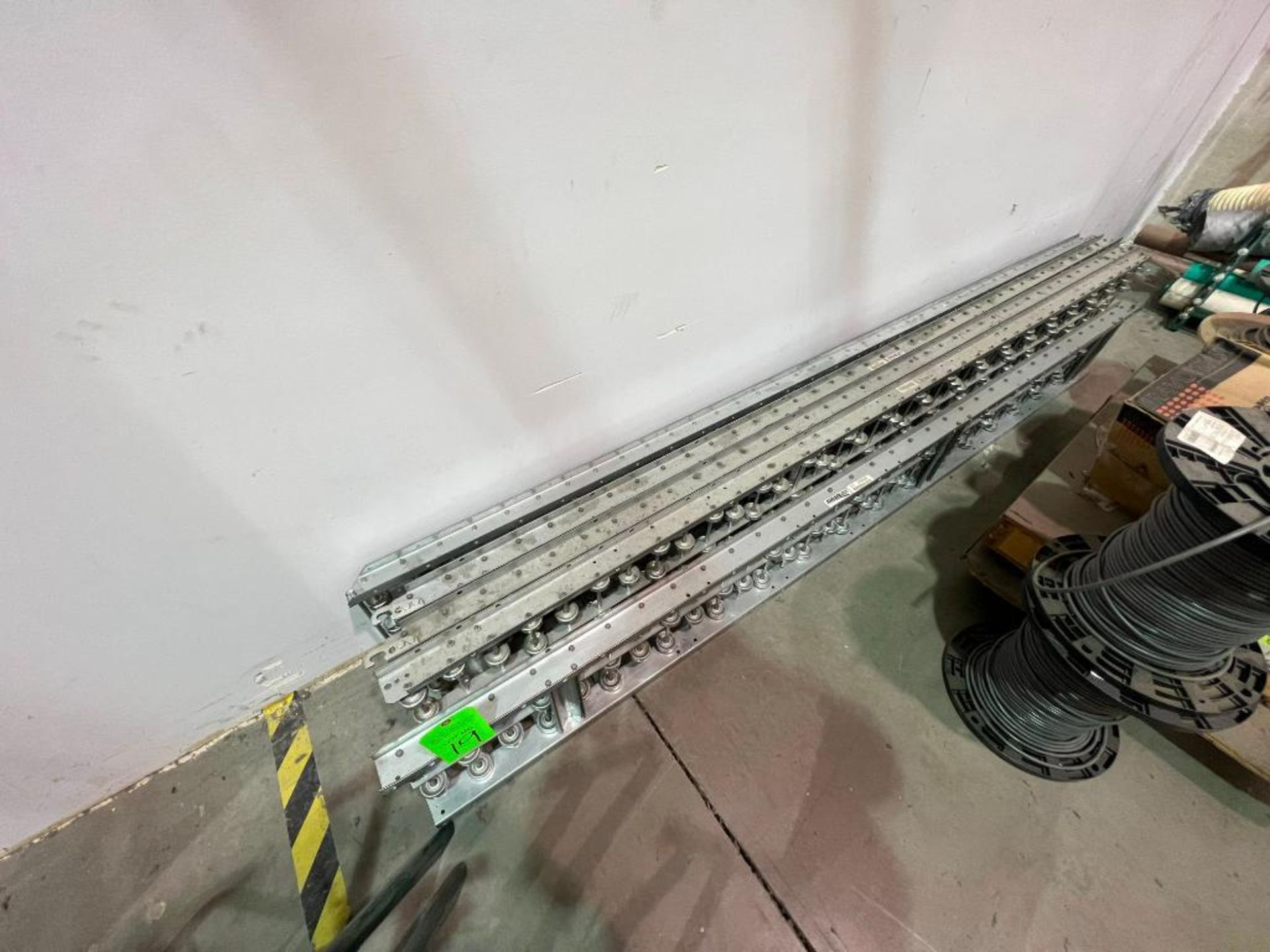 Lot of (7) Section of 10'' W X 10' L Ashland Rolling Conveyor