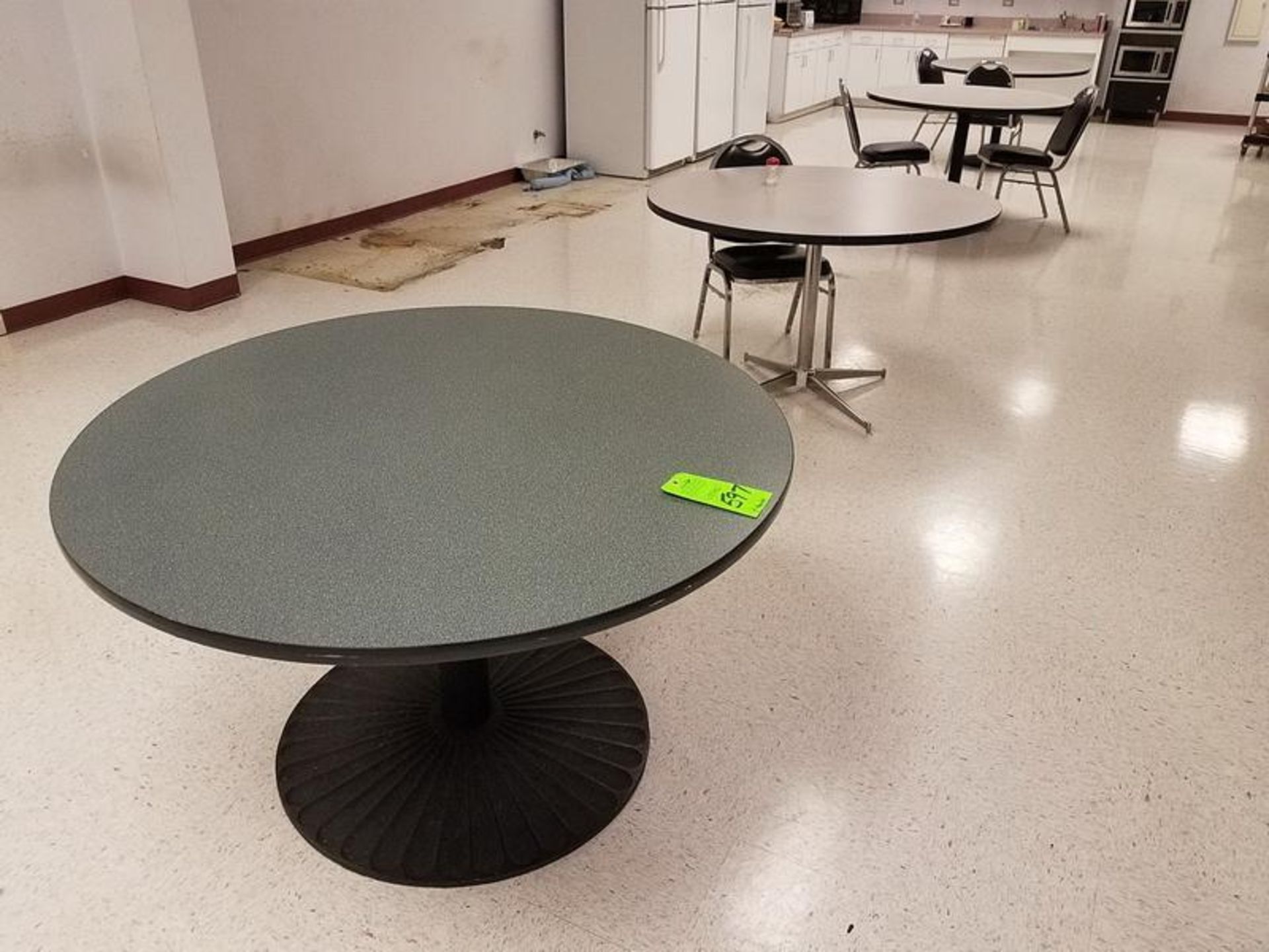 Lot of (4) Cafeteria Tables, 48 in. Dia.