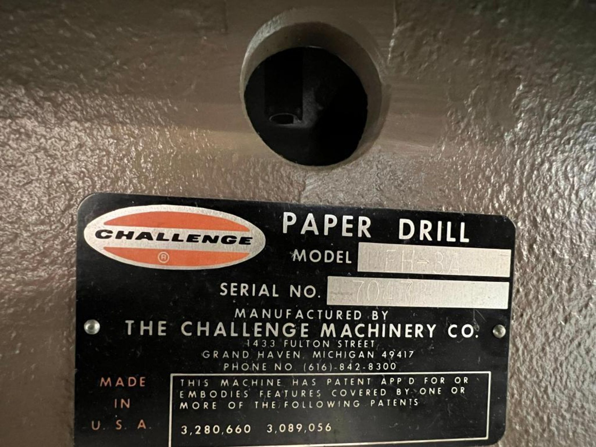 Challenge Model Eh-3a Paper Drilling Machine - Image 7 of 7