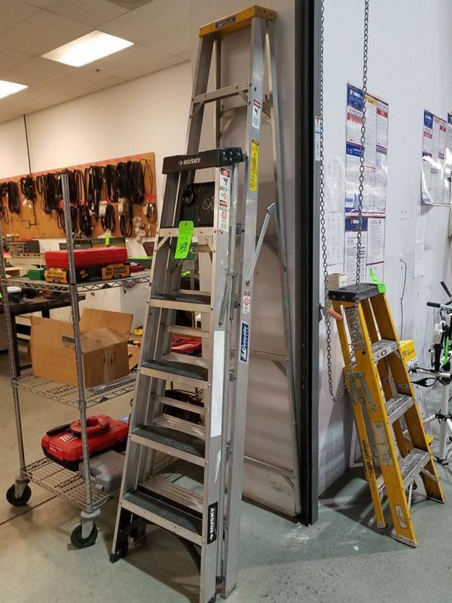 Lot of (2) Assorted Aluminum Step Ladders