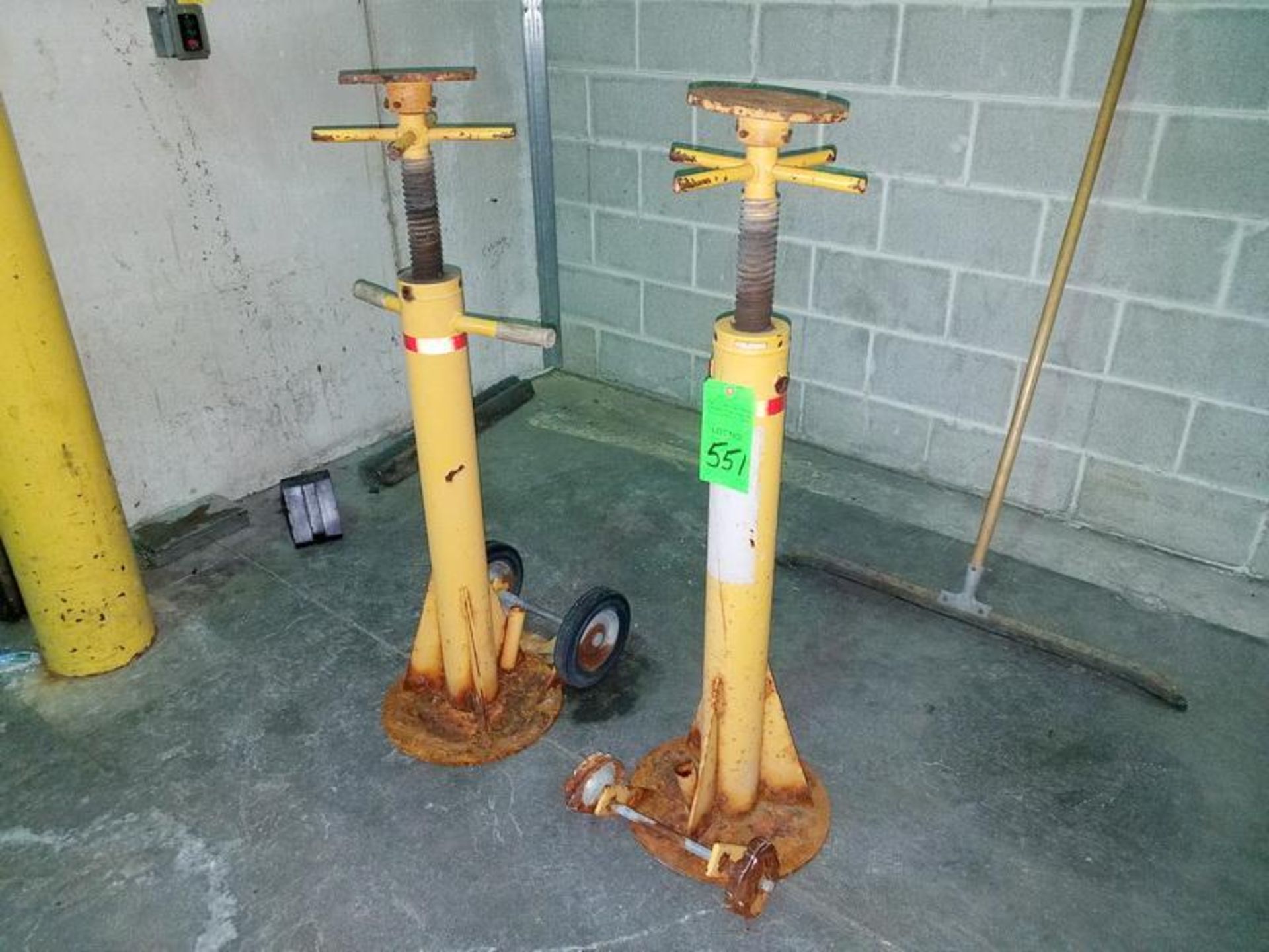 Lot of (2) Portable Trailer Support Stands