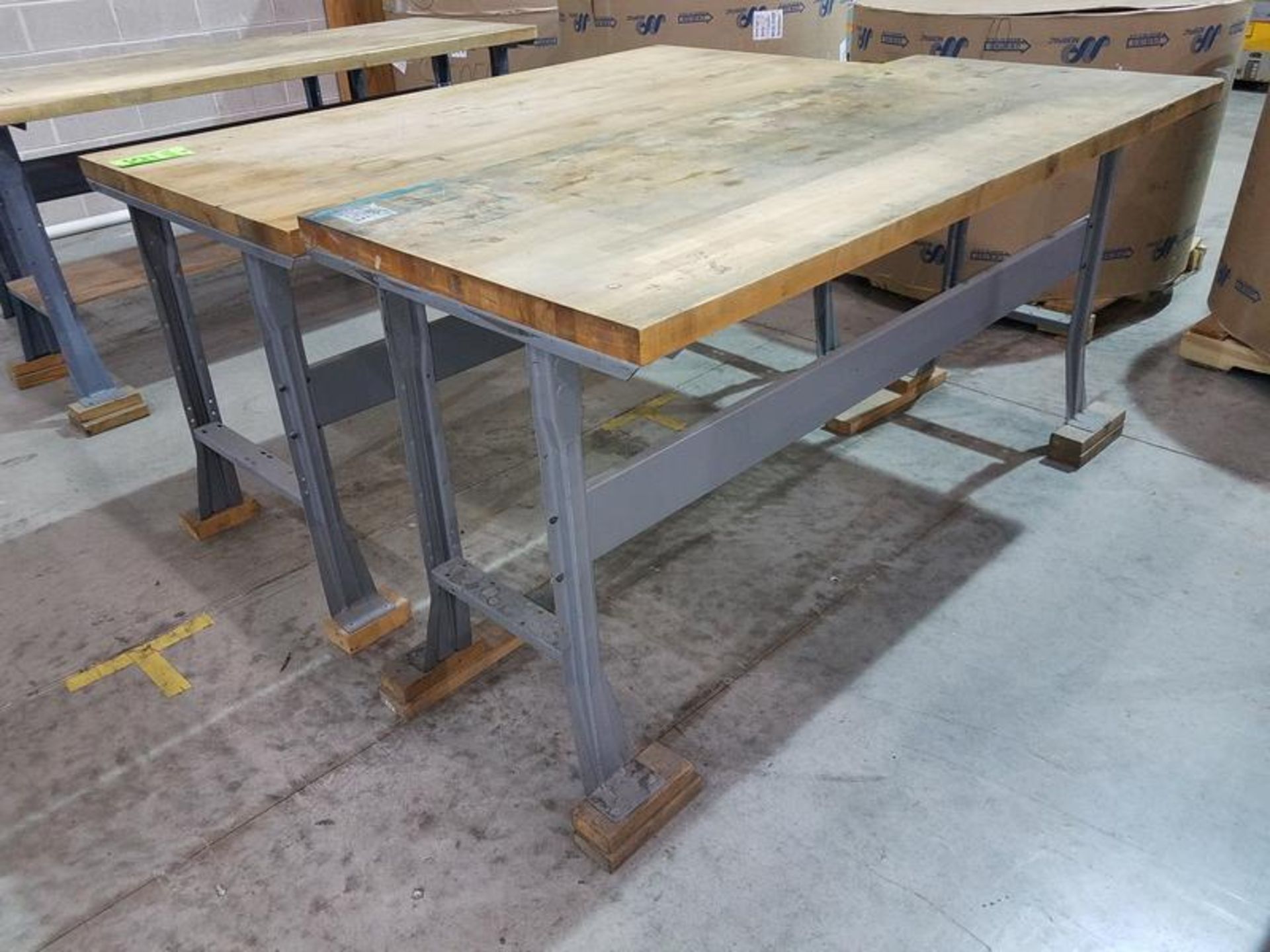 Lot of (2) Assorted Maple Top Workbenches - Image 2 of 2