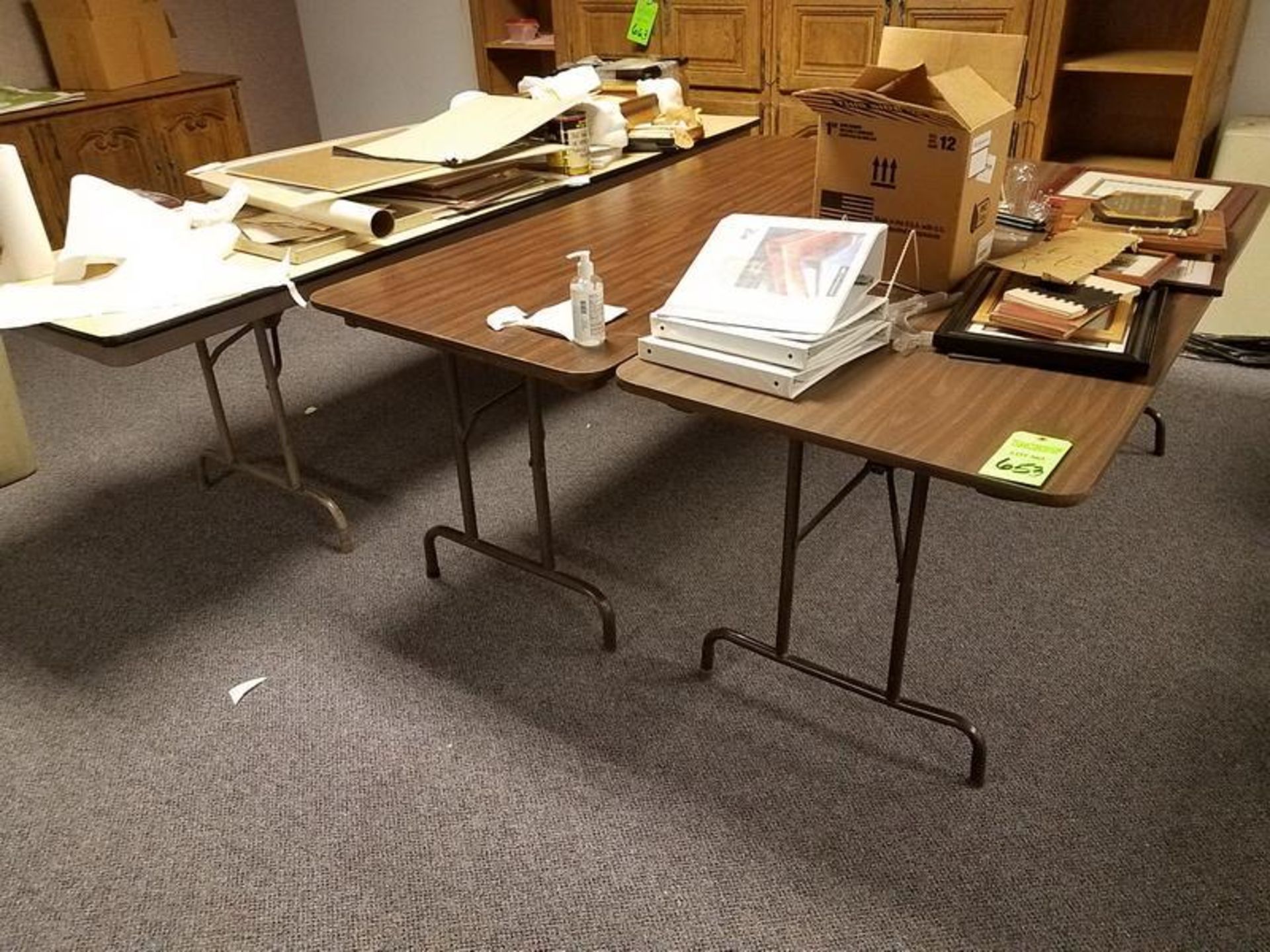 Lot (3) Assorted Folding Tables, No Contents