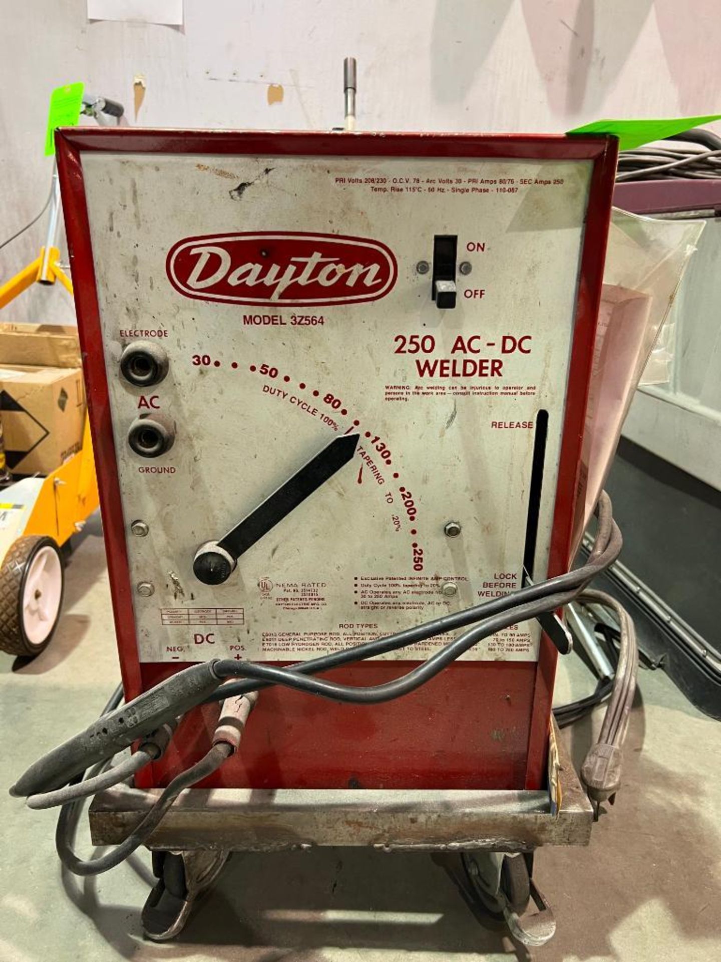 Dayton Model 3z564, 250 Arc -Dc Welder - Image 4 of 4