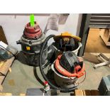 Lot of (3) Assorted Shop Vacuums