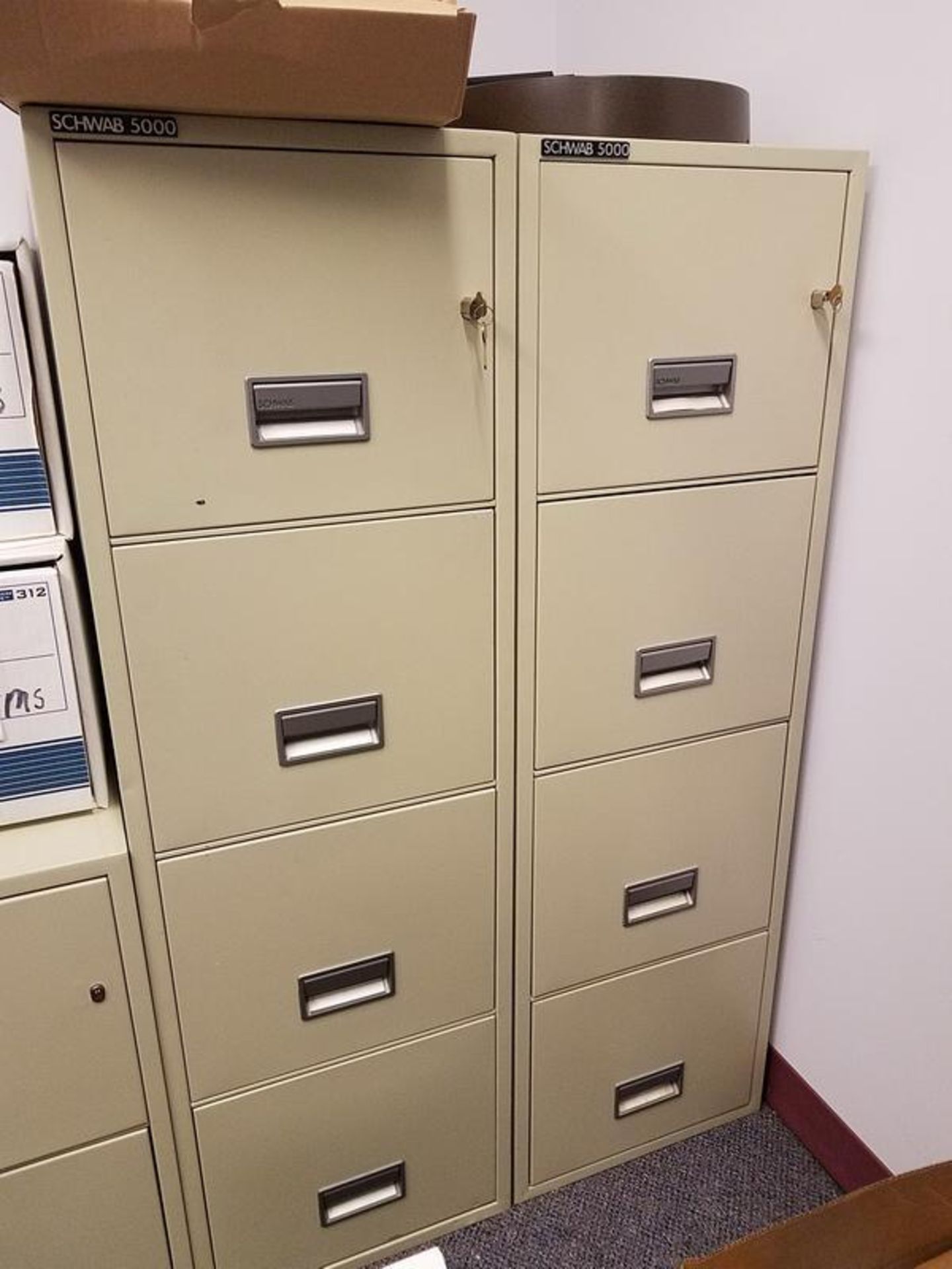 Lot of (2) 4-Drawer Fireproof Files, LATE REMOVAL ITEM