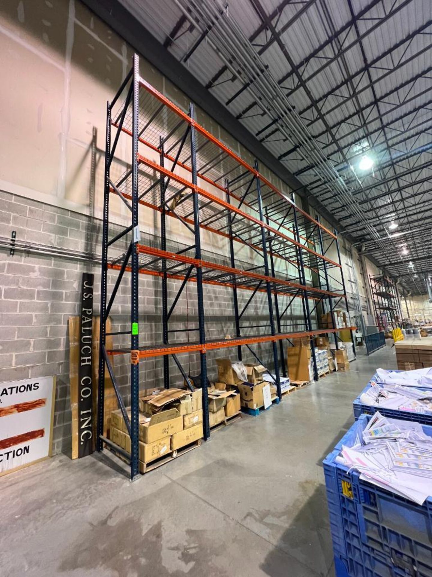 Lot of (9) Sections of Pallet Racking