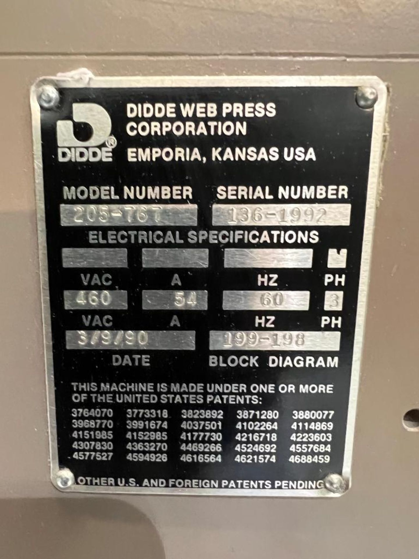 Didde Model 205-767-ML 8 Color, 4 Over 4. Tri-Flow EPG offset Printing Press Line - Image 11 of 11
