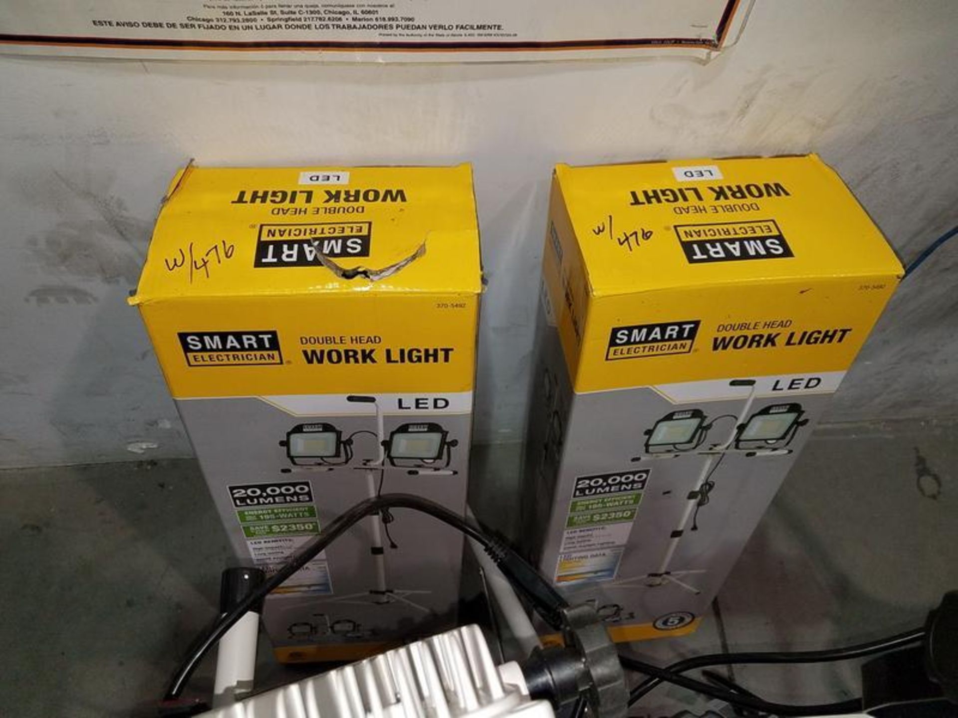 Lot of (3) Smart Electrician LED Work Lights - Image 2 of 2