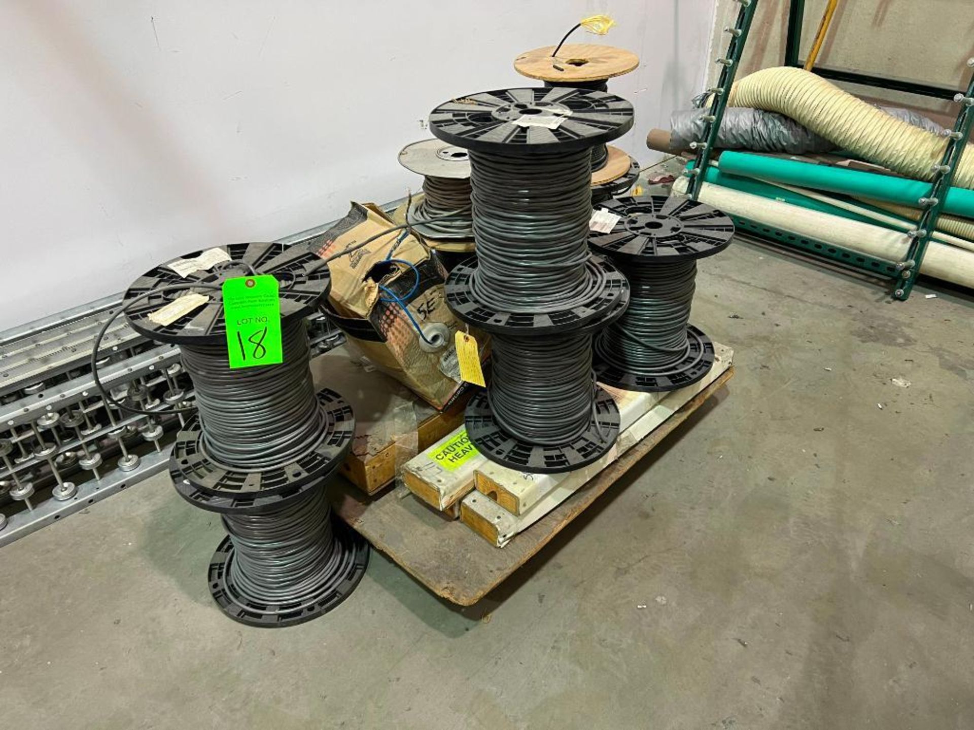 (1) Skid of Various Size Wire Spools