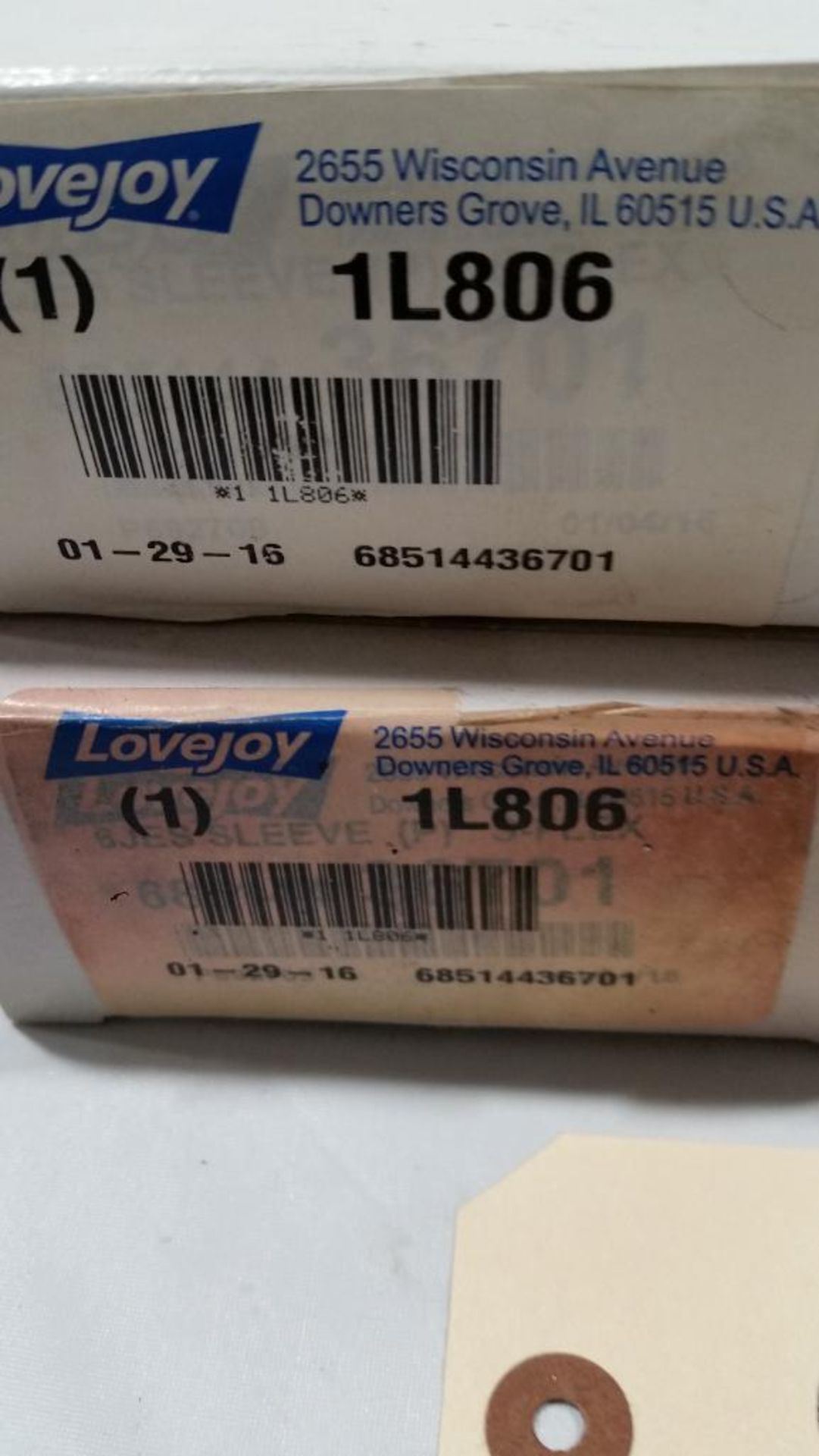 Lot of (4) LoveJoy Coupler Inserts - Image 2 of 3