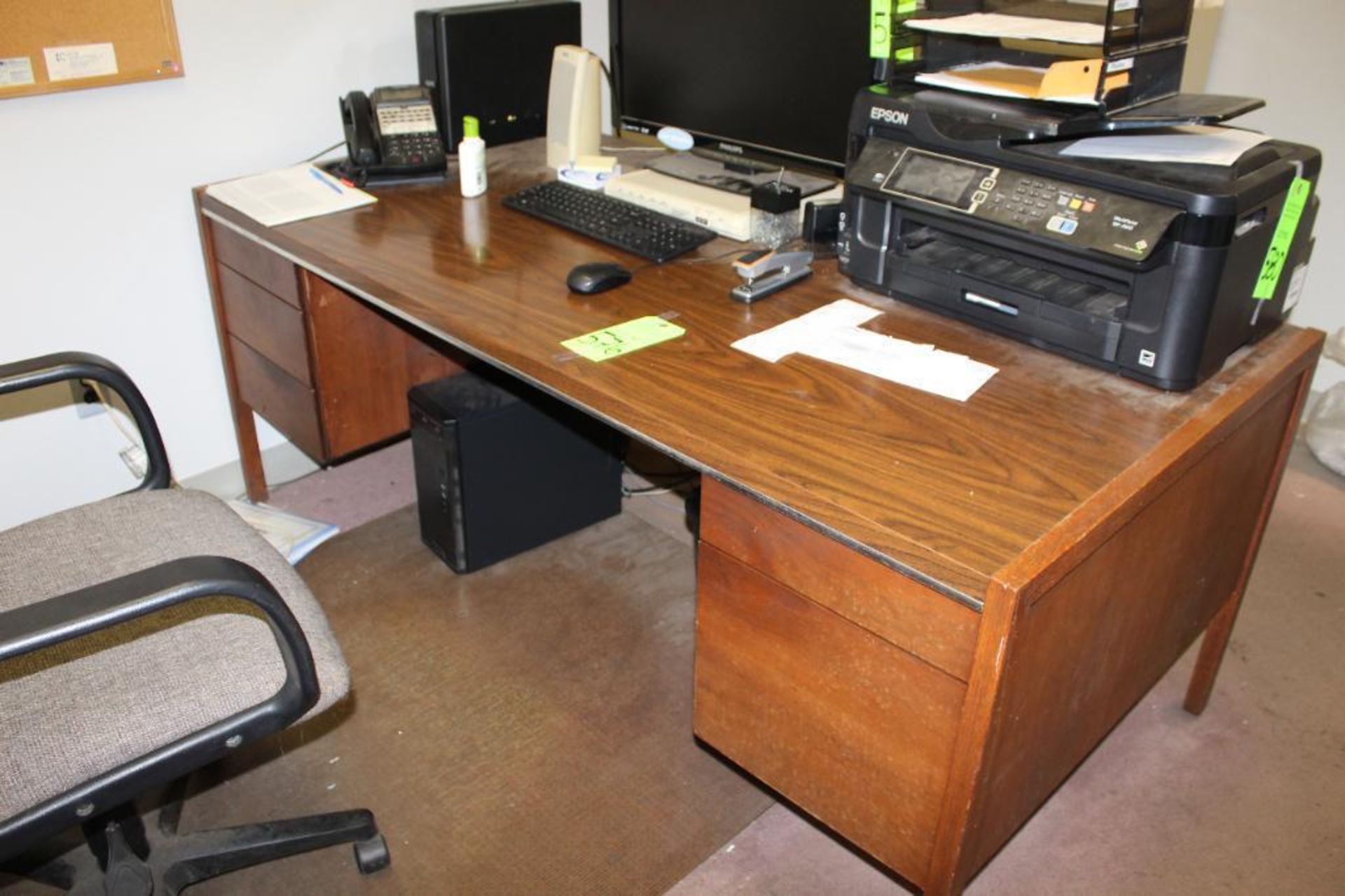 Wooden Desk and Office Chair