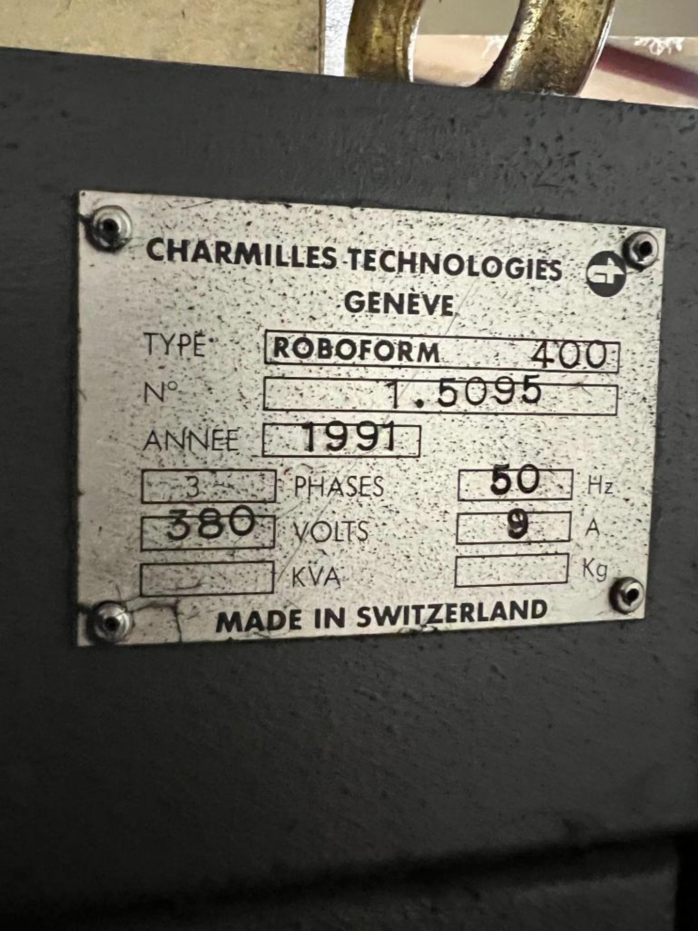 1991 Charmilles Technologies Roboform 400 Sinker EDM Machine W CNC Controls - Image 10 of 10