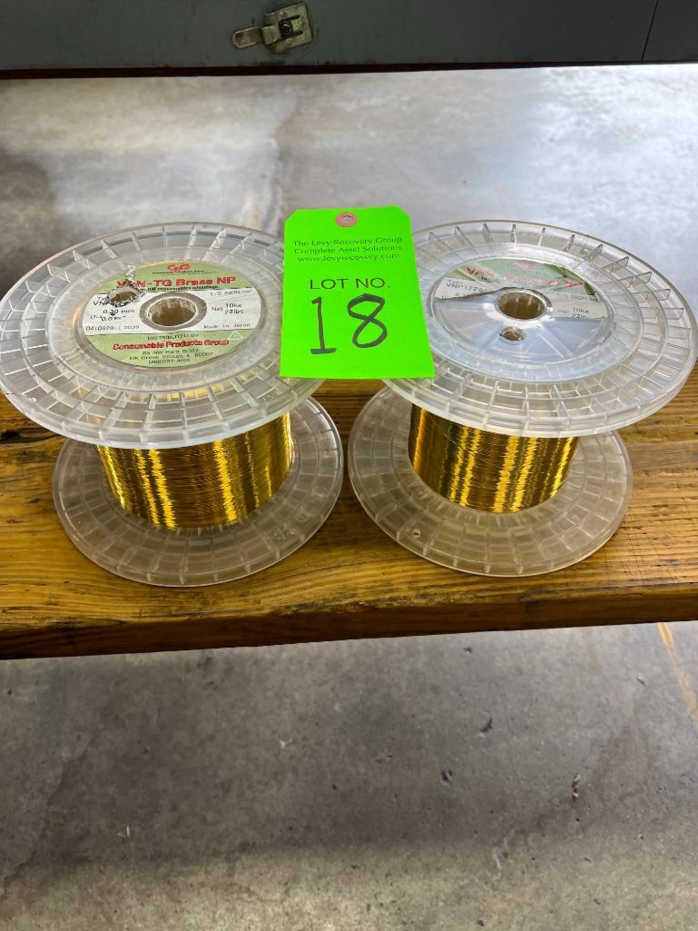 Lot of (2) Spools CPG Van-TG Type VNP 1222 Brass NP Wire For EDM