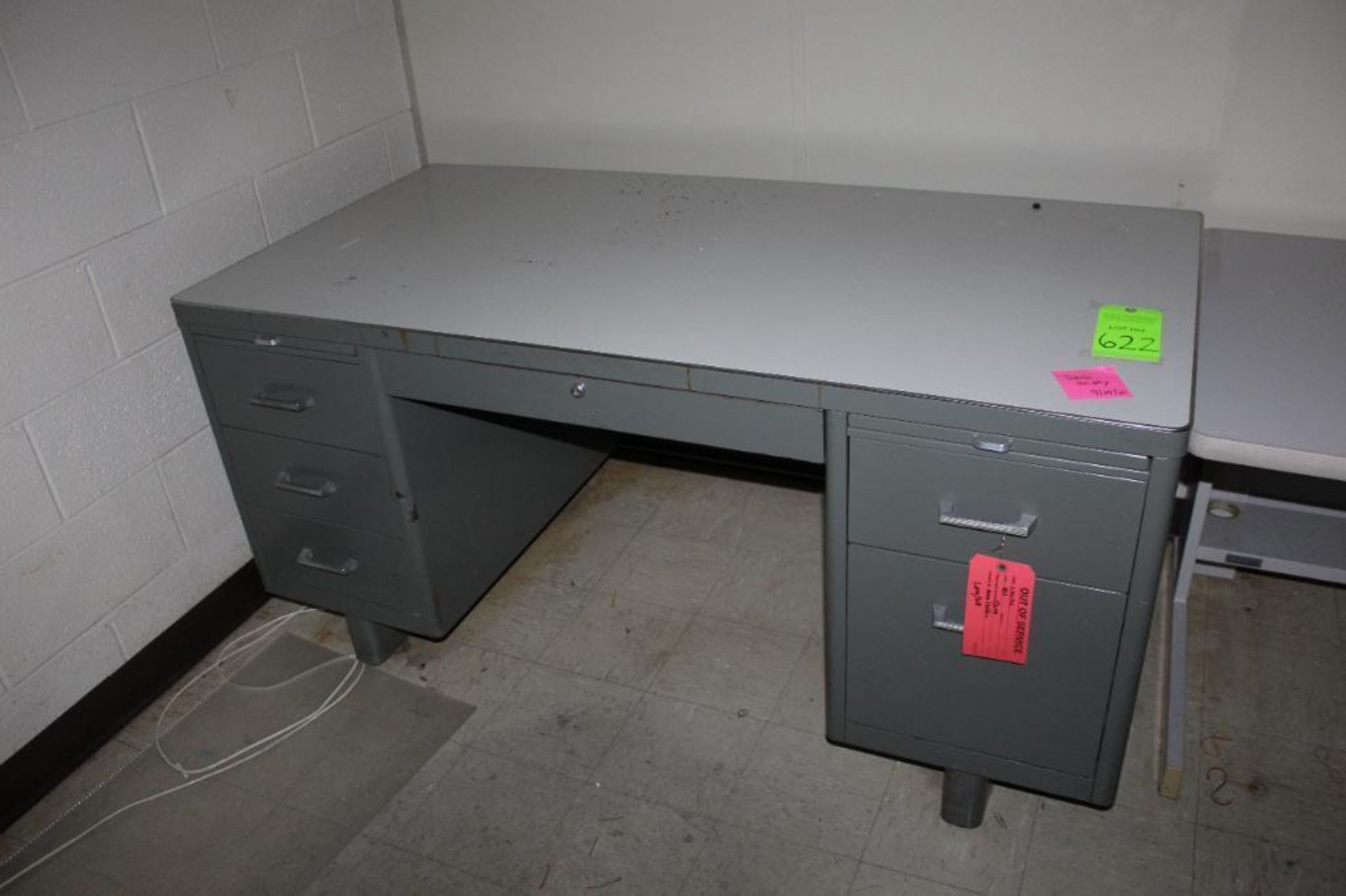 Metal Desk and Table - Image 3 of 4