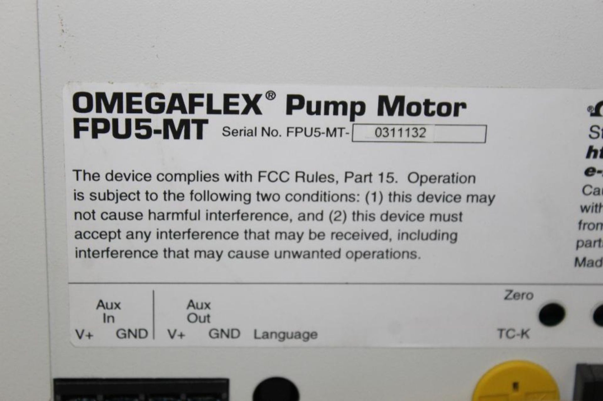 Omega Flex Pump Motor - Image 4 of 7