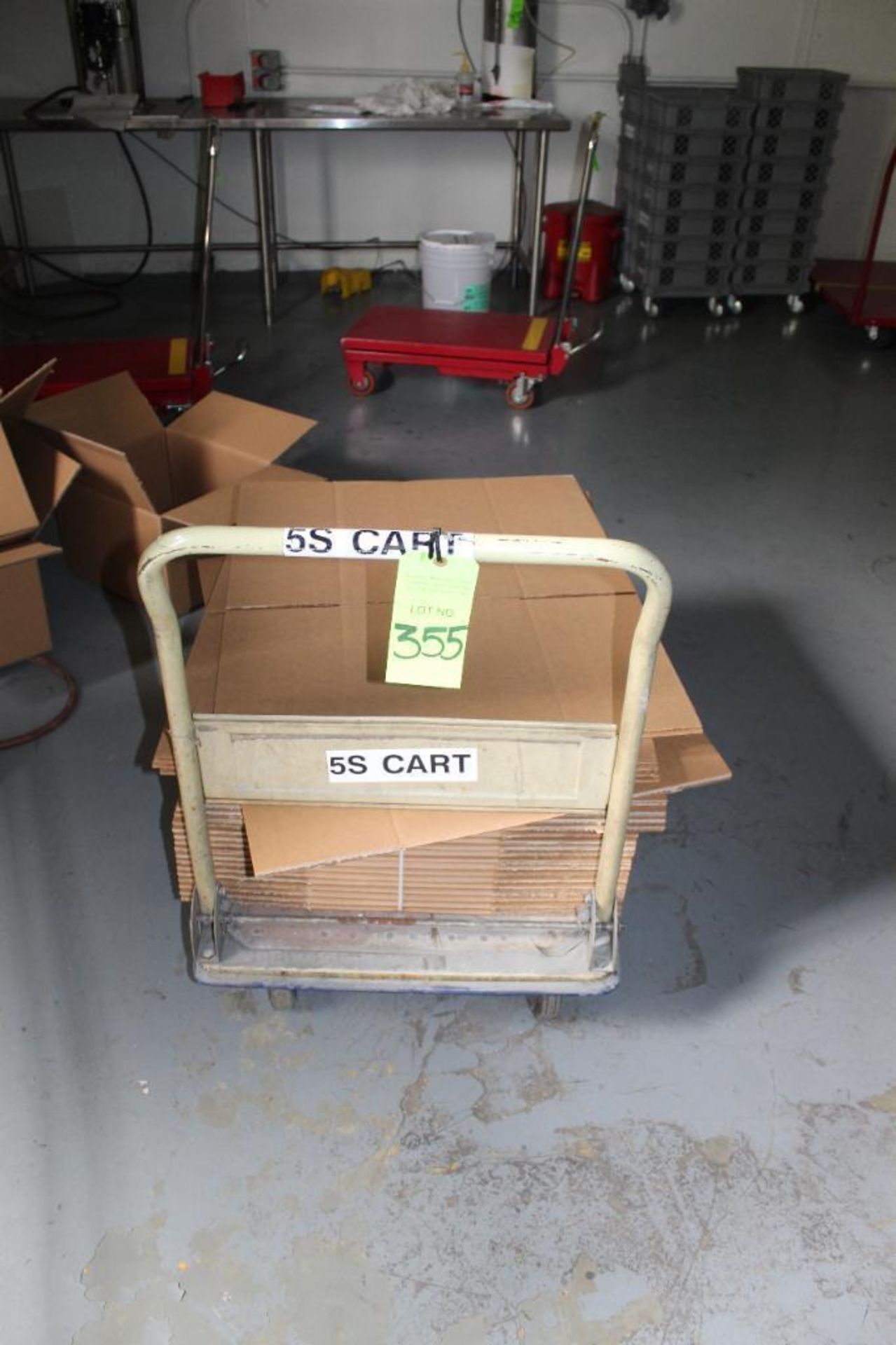 Stainless Steel Cart with Boxes - Image 3 of 3
