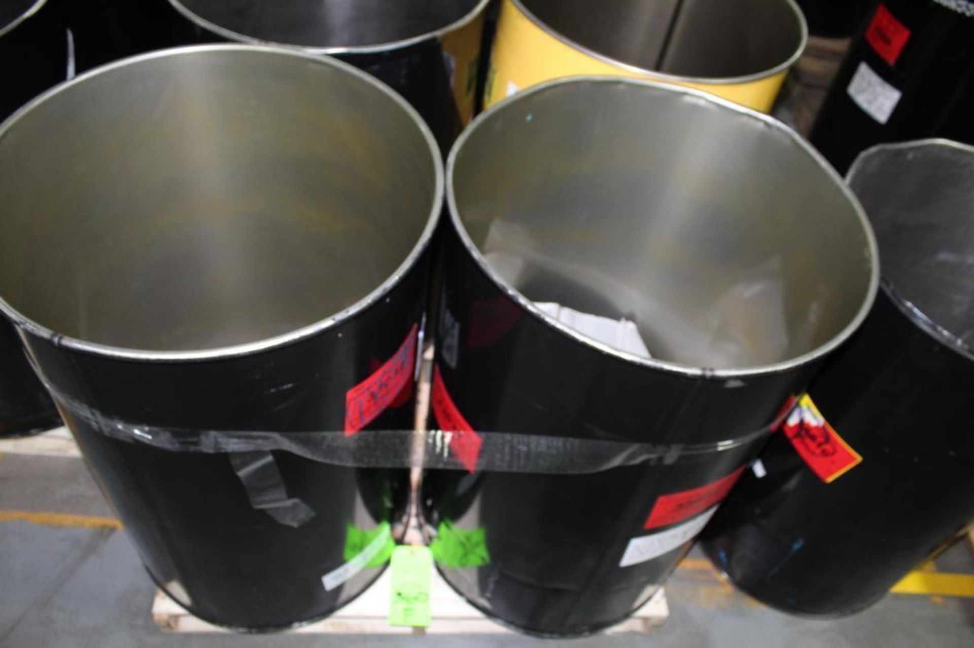 Lot of (4) Metal Drums with Lids & Clamps - Image 3 of 5