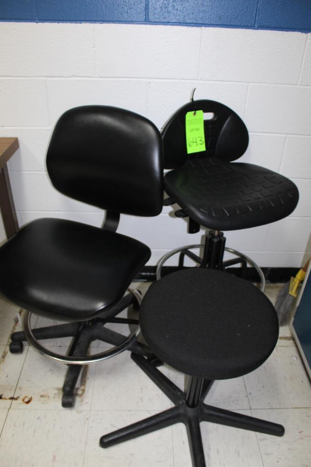 Lot of (2) Swivel Chairs and (1) Stool