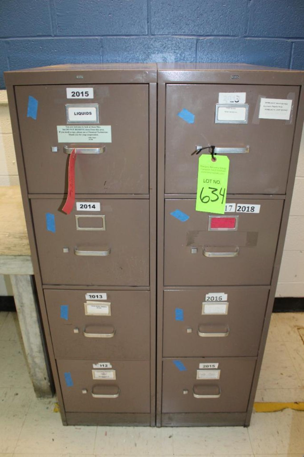 Lot of (3) File Cabinets
