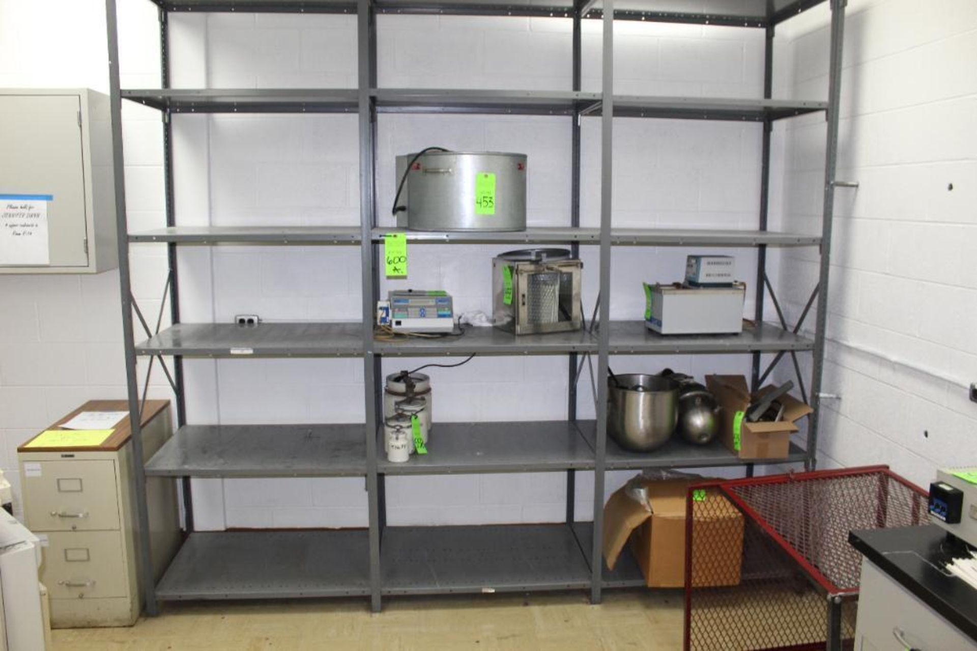 Lot of (1) 3-Section Metal Shelving Unit