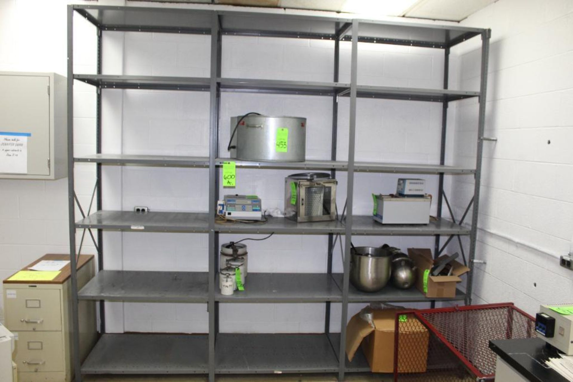 Lot of (1) 3-Section Metal Shelving Unit - Image 5 of 5