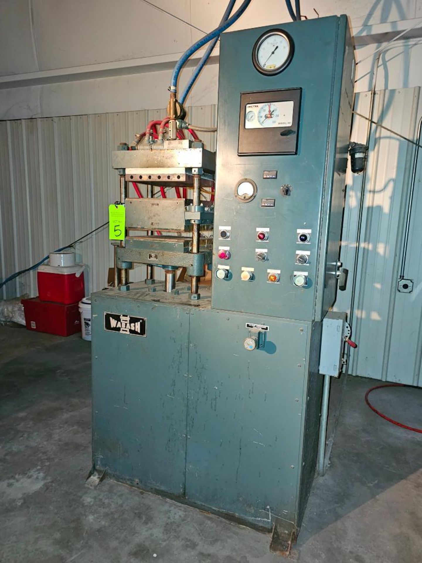 Wabash Press with Ametek Model 40 Pressure Controller