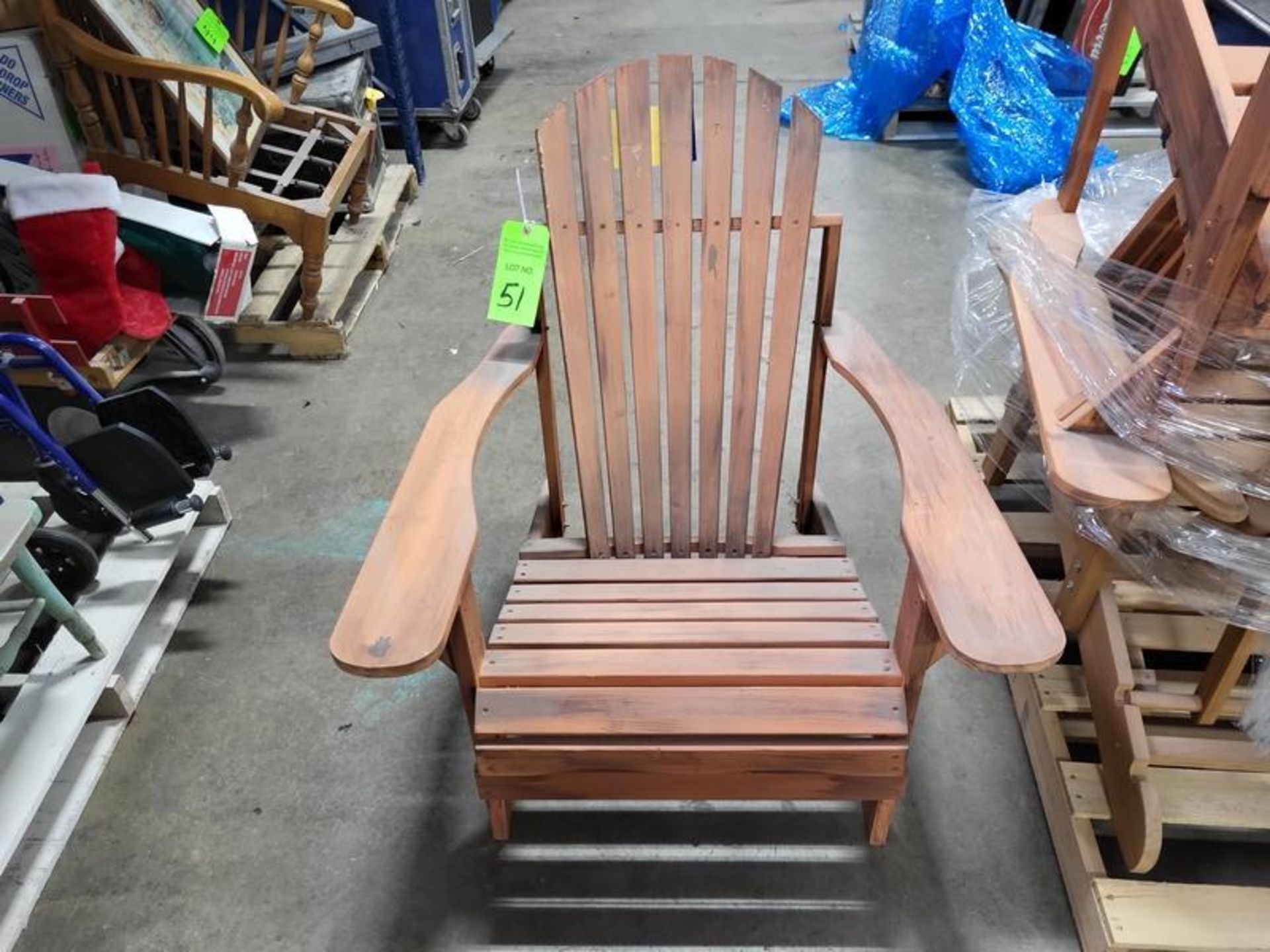 Lot of (3) Wood Patio Chairs