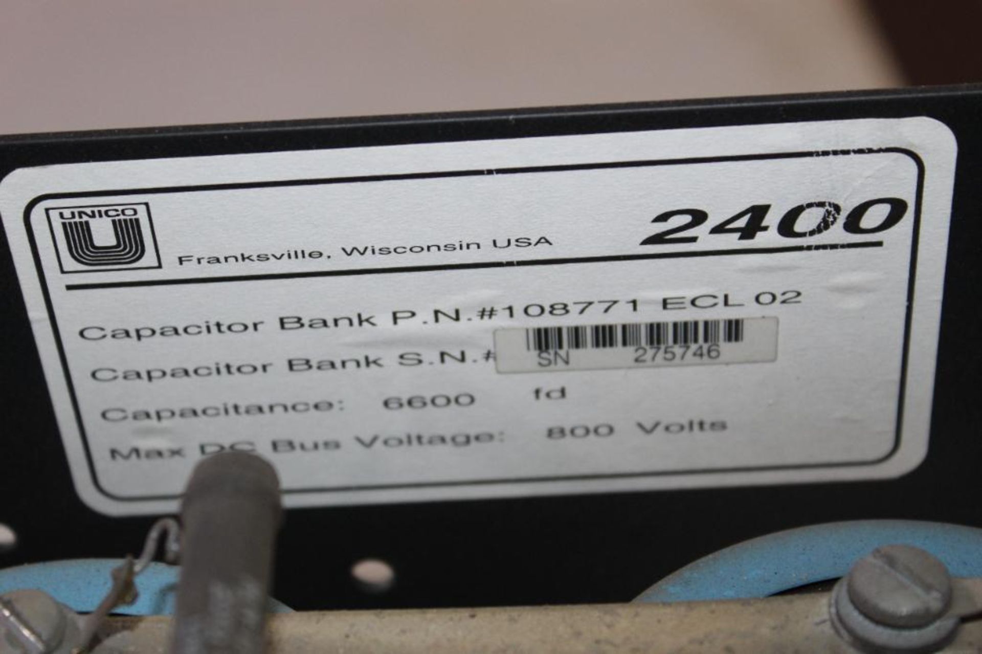 Unicon 2400Capacitor Bank 6.000UFD - Image 3 of 4