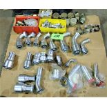 Large Hydraulic Crimp and Assorted Fittings in one lot