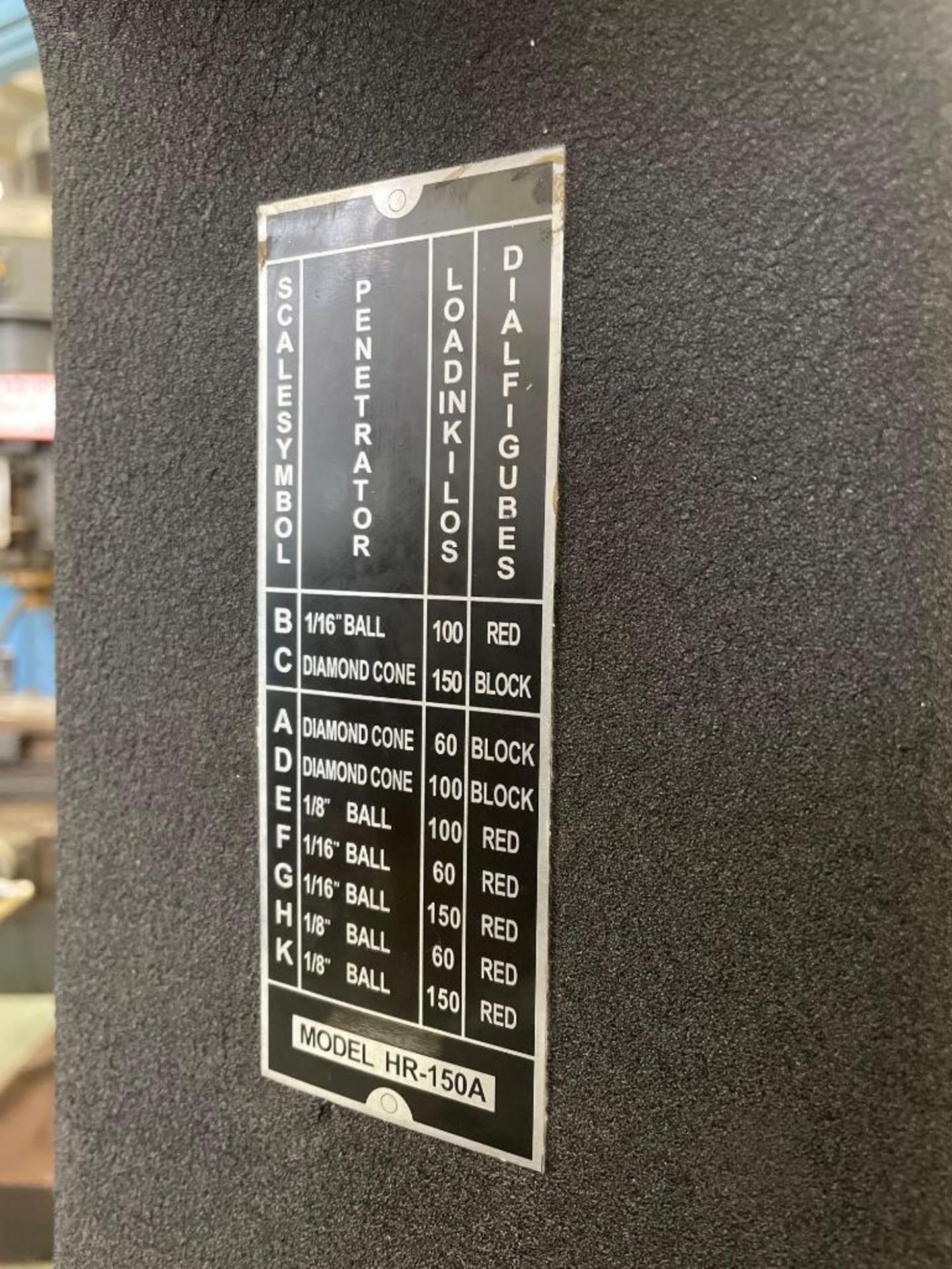 MBC Hardness Tester Model HR150A/6639-2030, S/N 211708023 w/ Accessories - Image 5 of 6