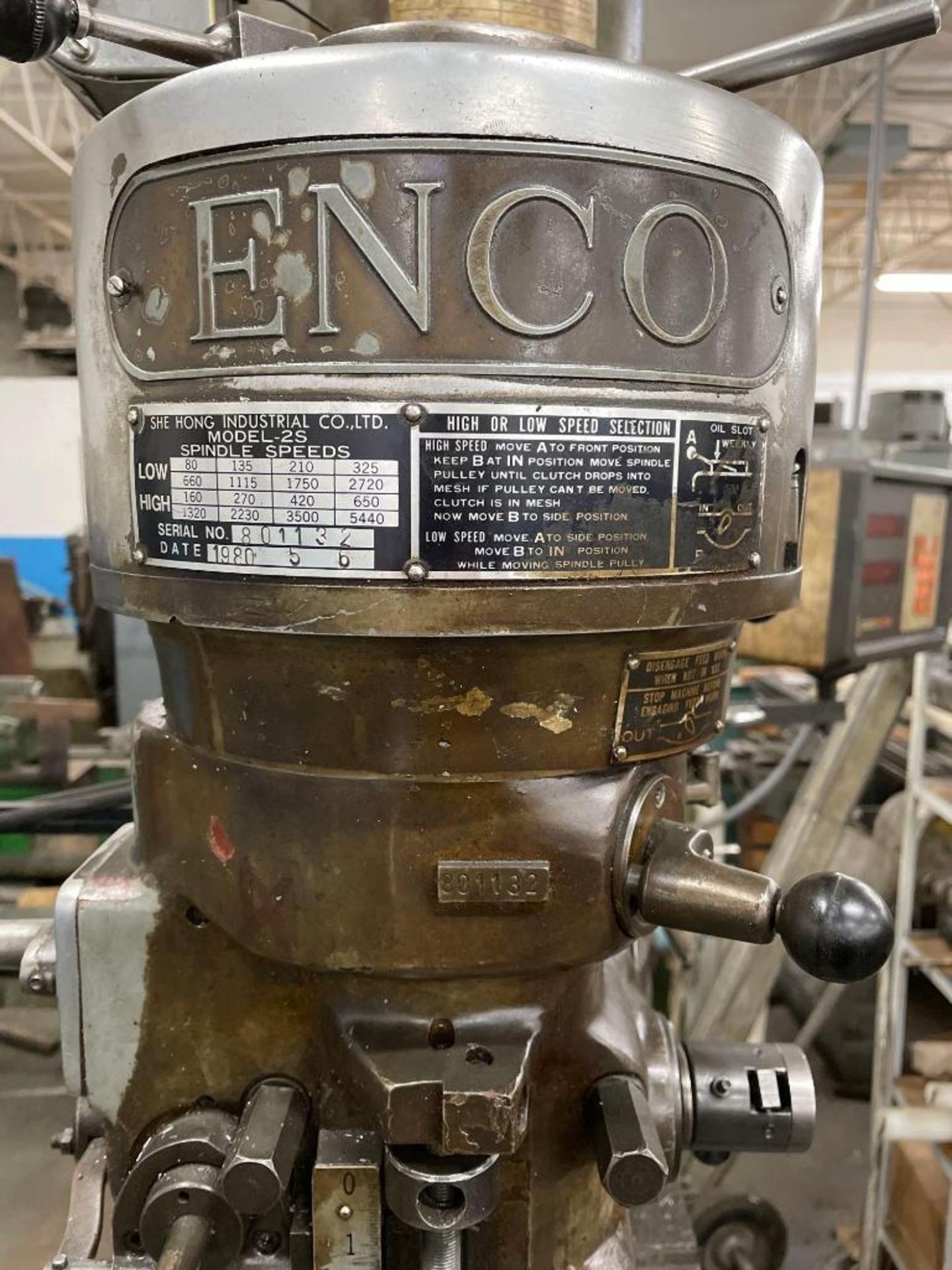 Enco 2 HP Vertical Mill - Image 3 of 7