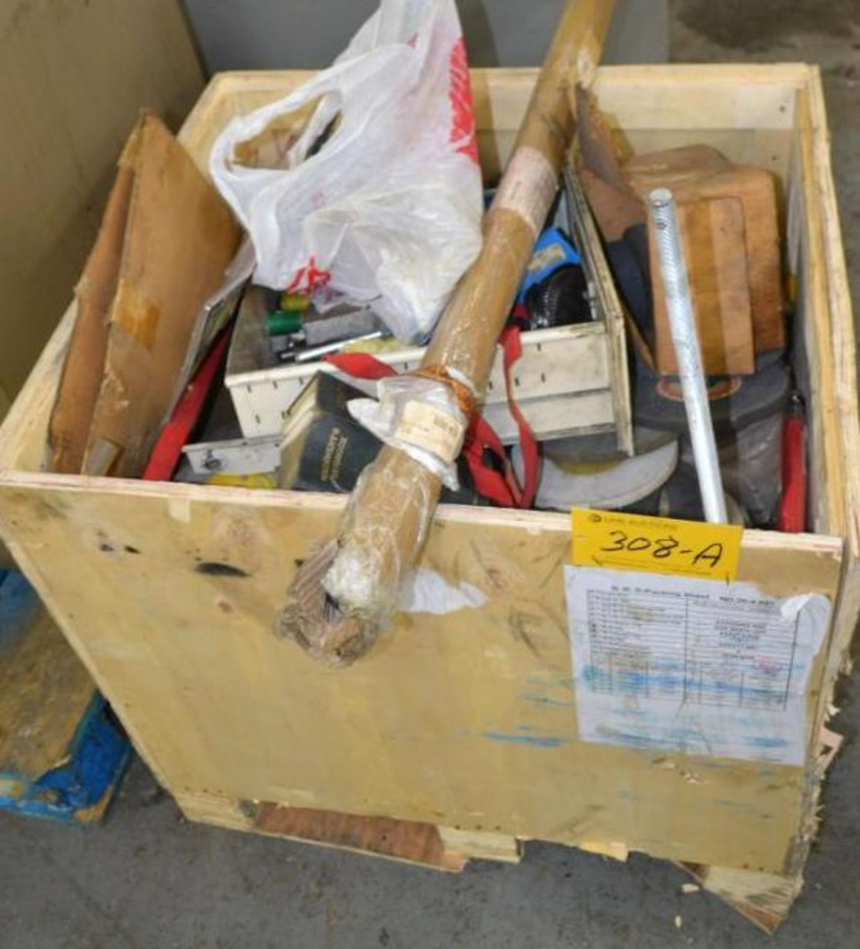Lot Crate & Contents, (2) File Cabinets & Contents, (1) Skid Misc., (1) Steel Bench Frame - Image 2 of 10