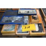 Lot (6) Assorted Micrometers in Cases
