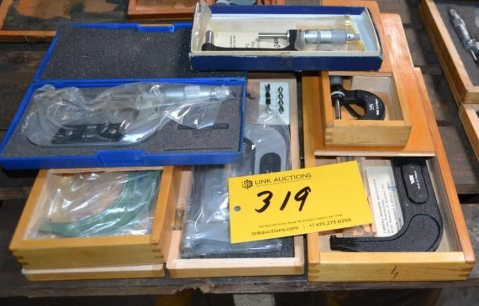 Lot (6) Assorted Micrometers in Cases