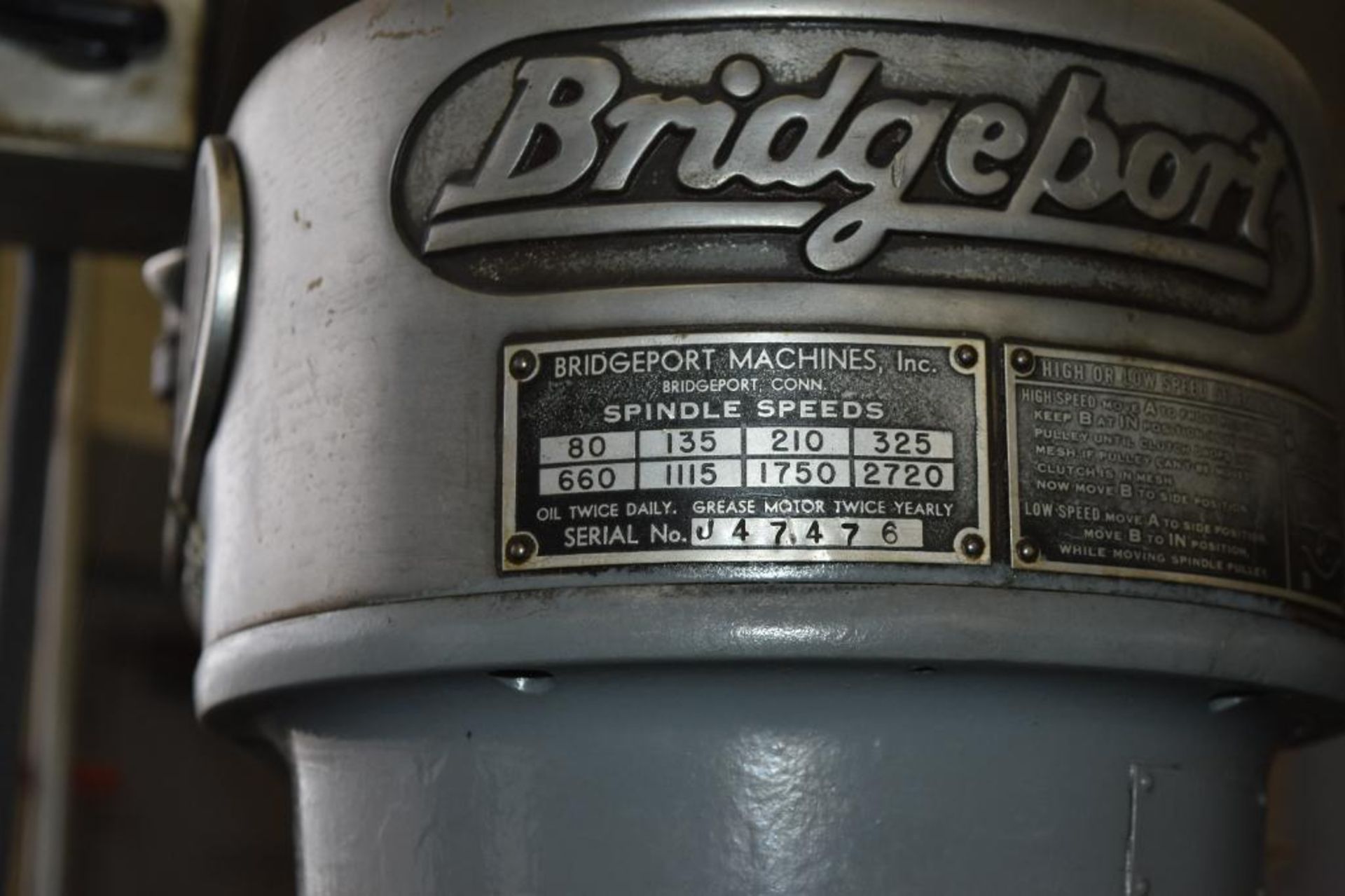 Bridgeport 1 HP Vertical Mill - Image 4 of 8