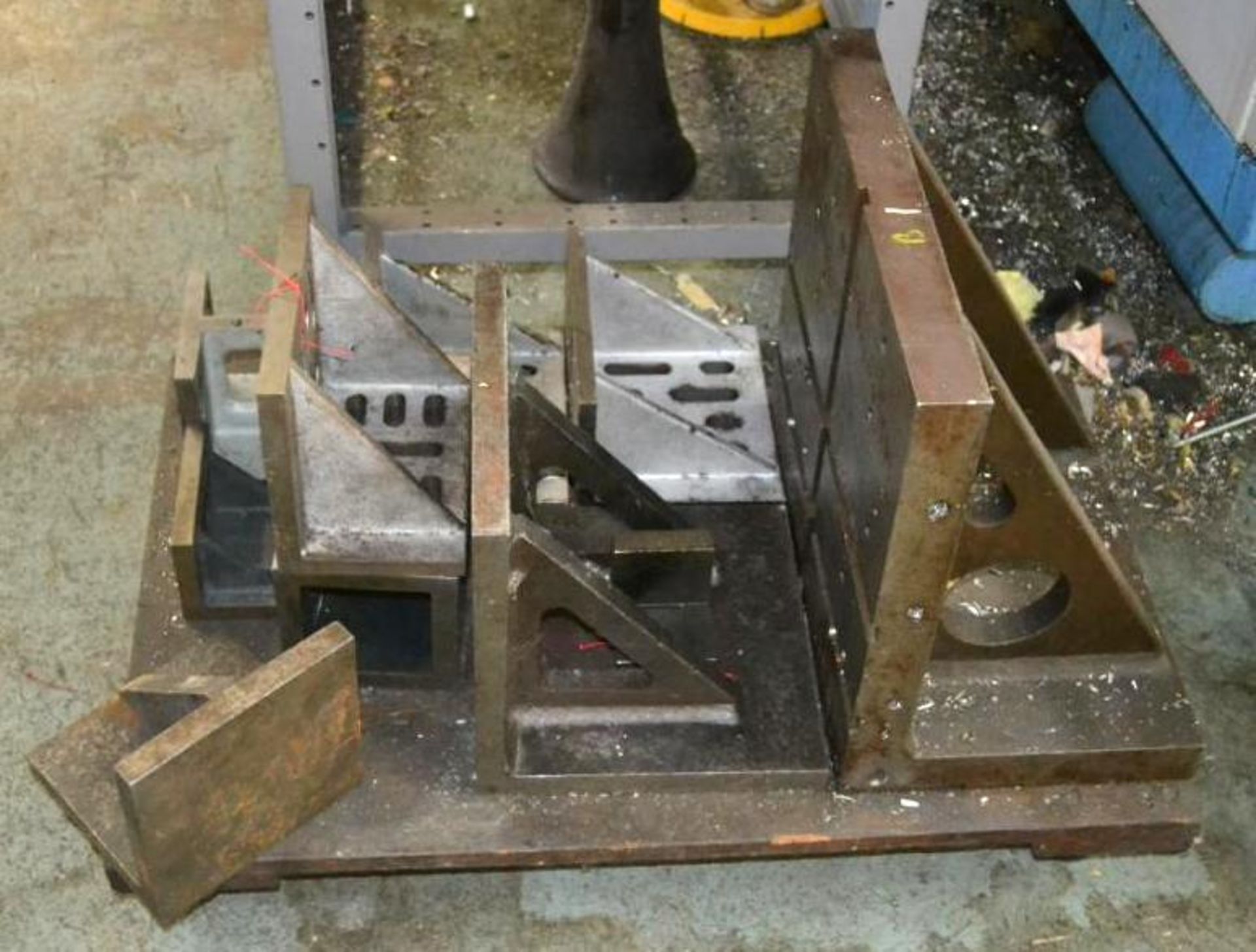 Lot (8) Assorted Angle Plates on One Skid