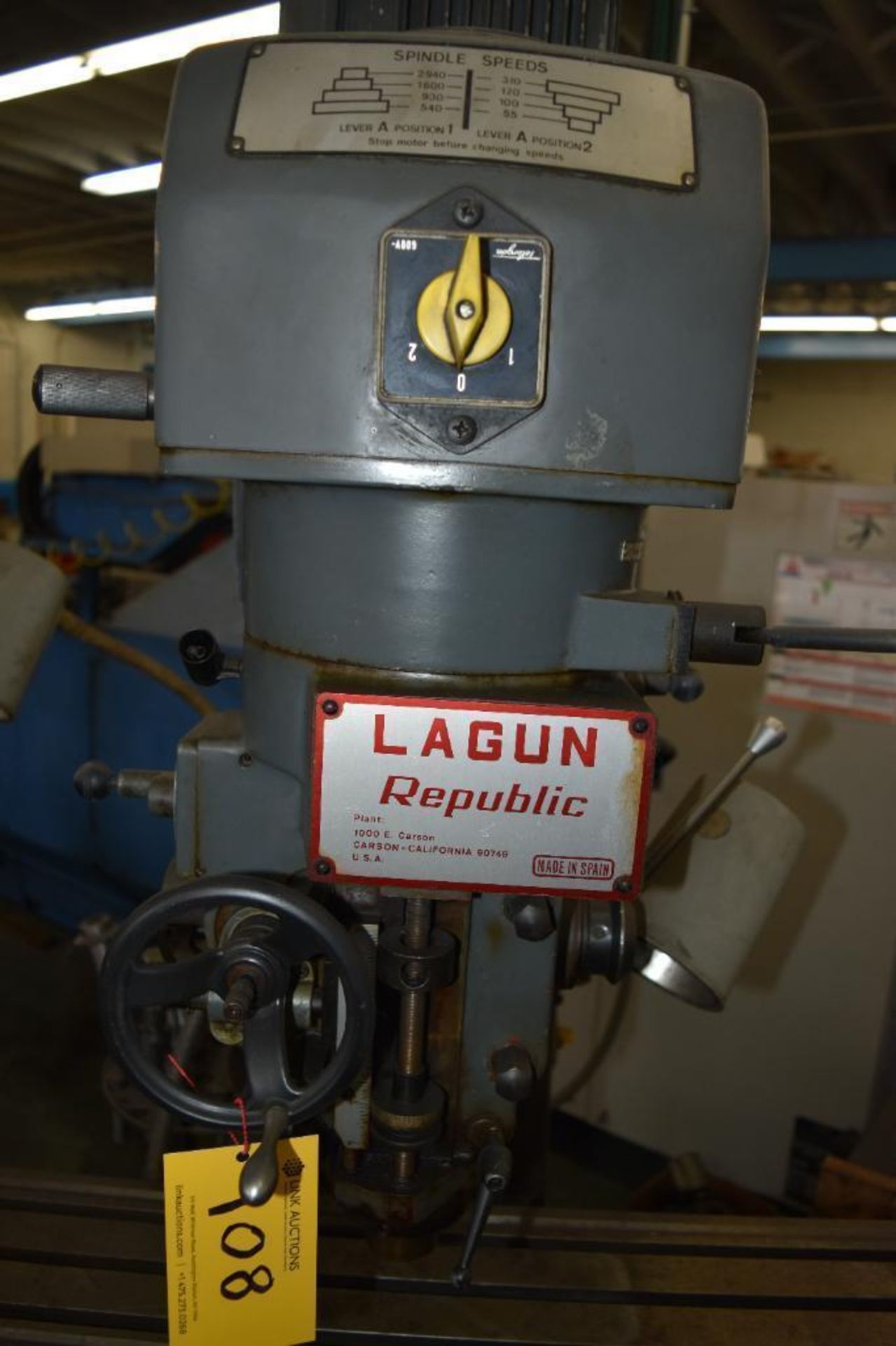 Lagun 2 HP Vertical Mill Model FTV-1 - Image 5 of 8