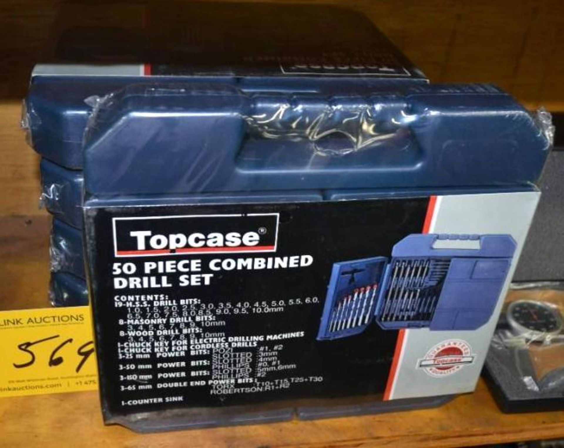 Lot (6) Topcase 50-Piece Combined Drill Sets in Boxes, New