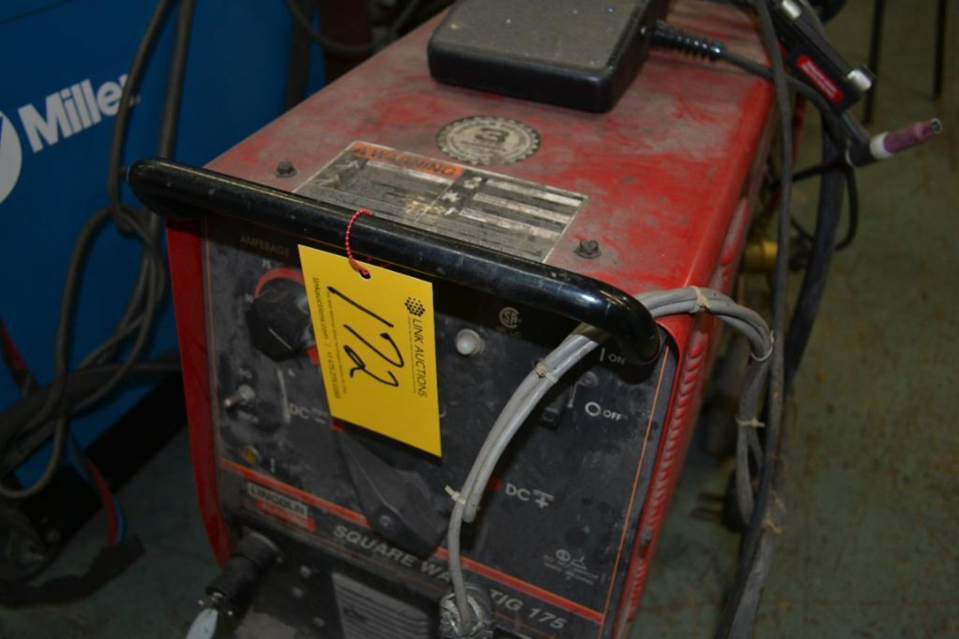 Lincoln 175 Amp Portable TIG Welder Model Square Wave TIG 175, Gun, Cables, Flow Meter - Image 2 of 2