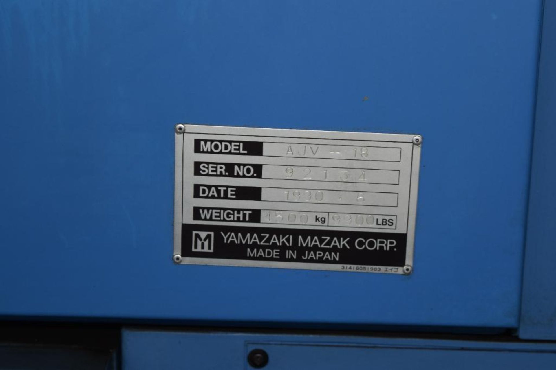 Mazak 2-Pallet CNC Vertical Machining Center Model AJV18 - Image 9 of 19